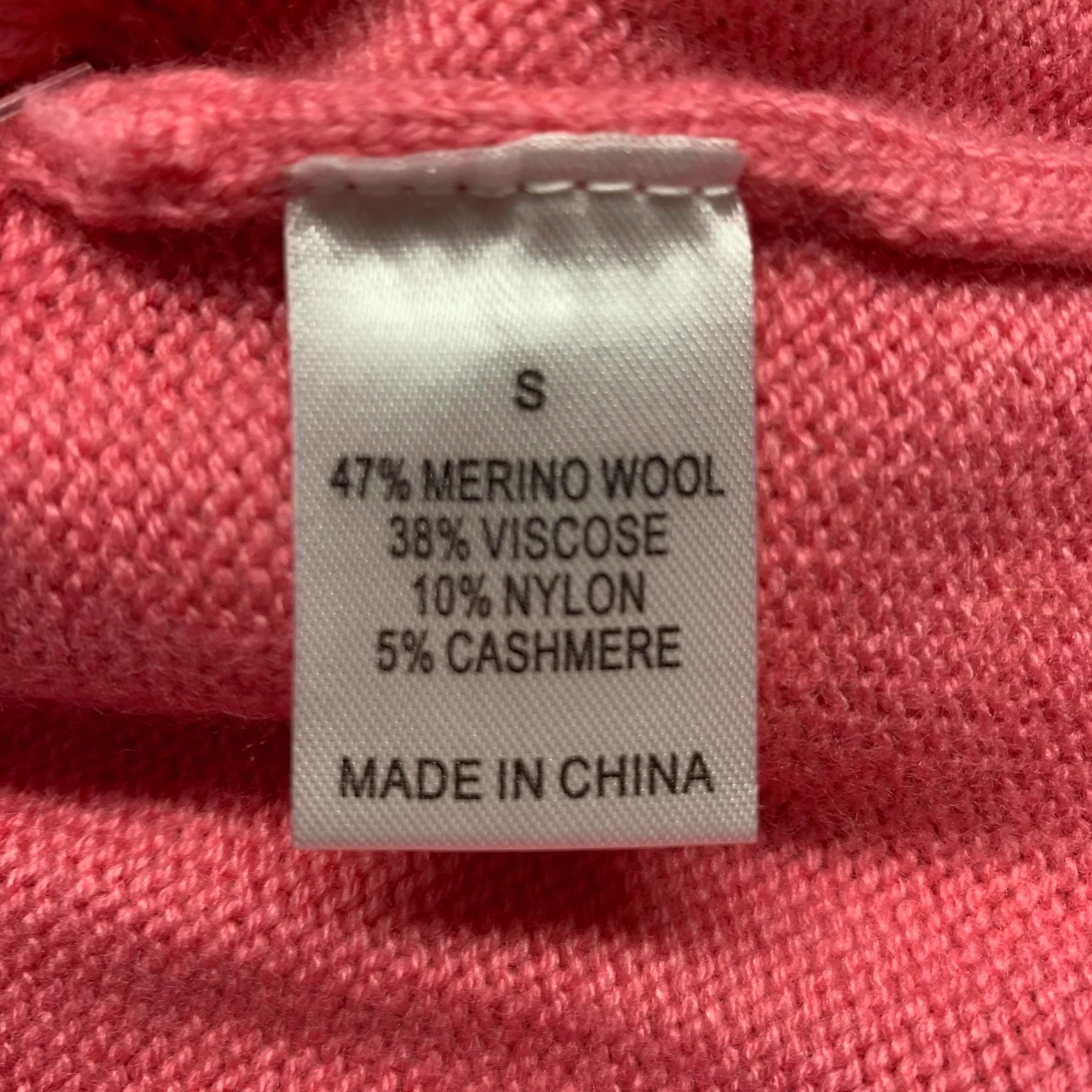 FRANCES VALENTINE Size XS Pink Orange Wool Blend Knitted Cardigan - Image 6