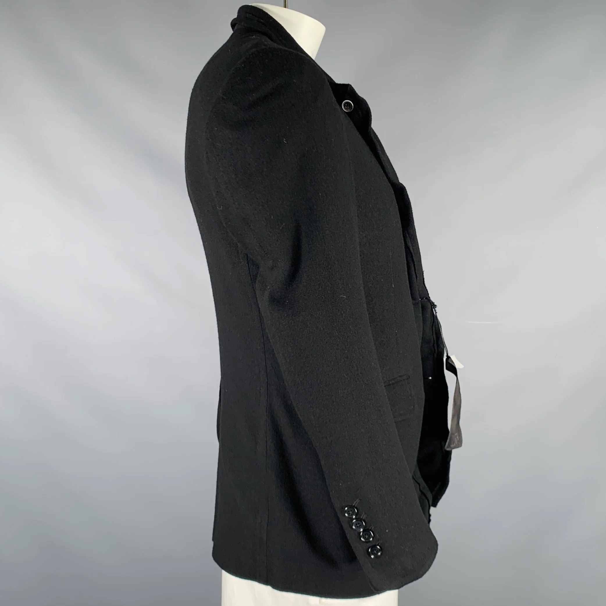 FRANCK BOCLET Size 42 Black Wool Blend Jacket - Image 3
