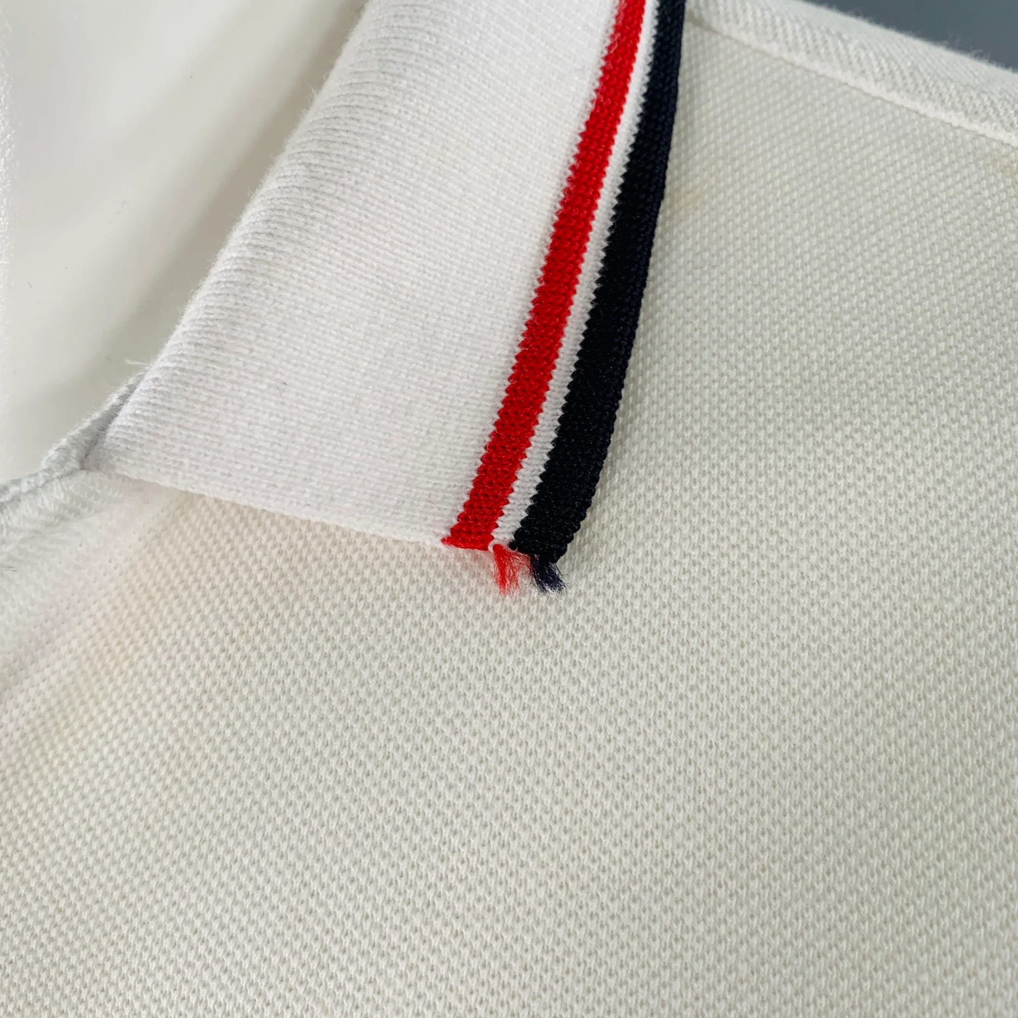 FRED PERRY Size S White Red Black Cotton Slim Fit Contrast Trim Polo - Image 5