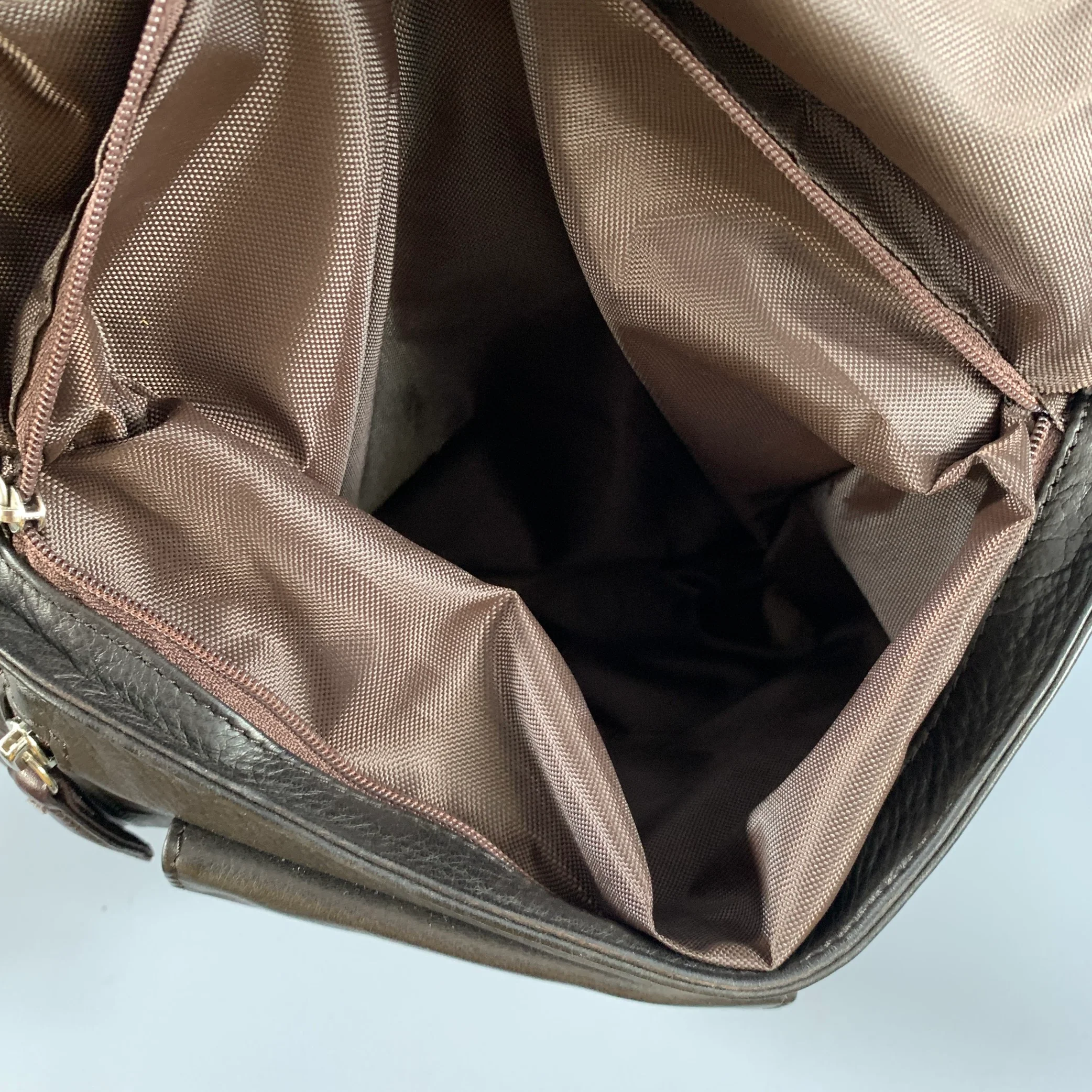 FREE PEOPLE Brown Crackled Leather Shoulder Bag - Image 9