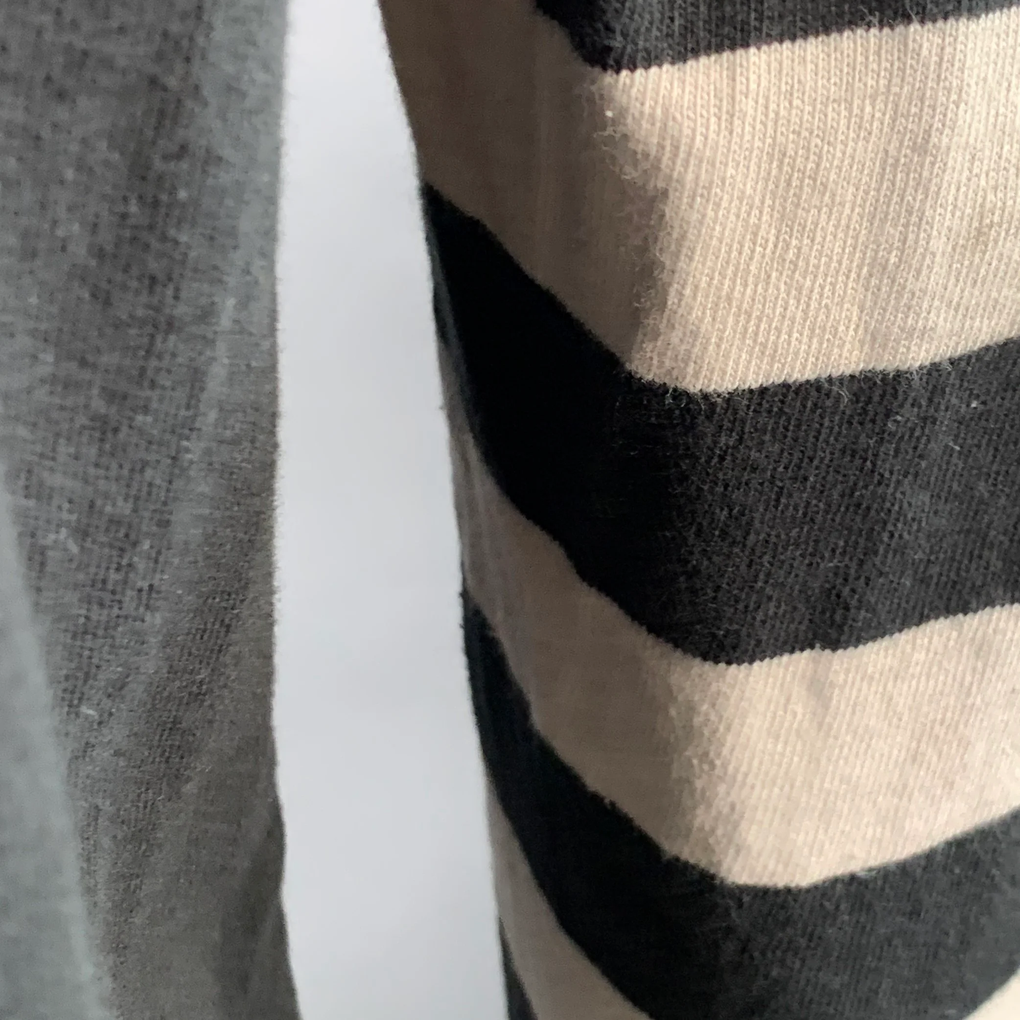FREENOTE CLOTH Size XL Shifter Black Off White Stripe Cotton One Pocket Pullover - Image 5