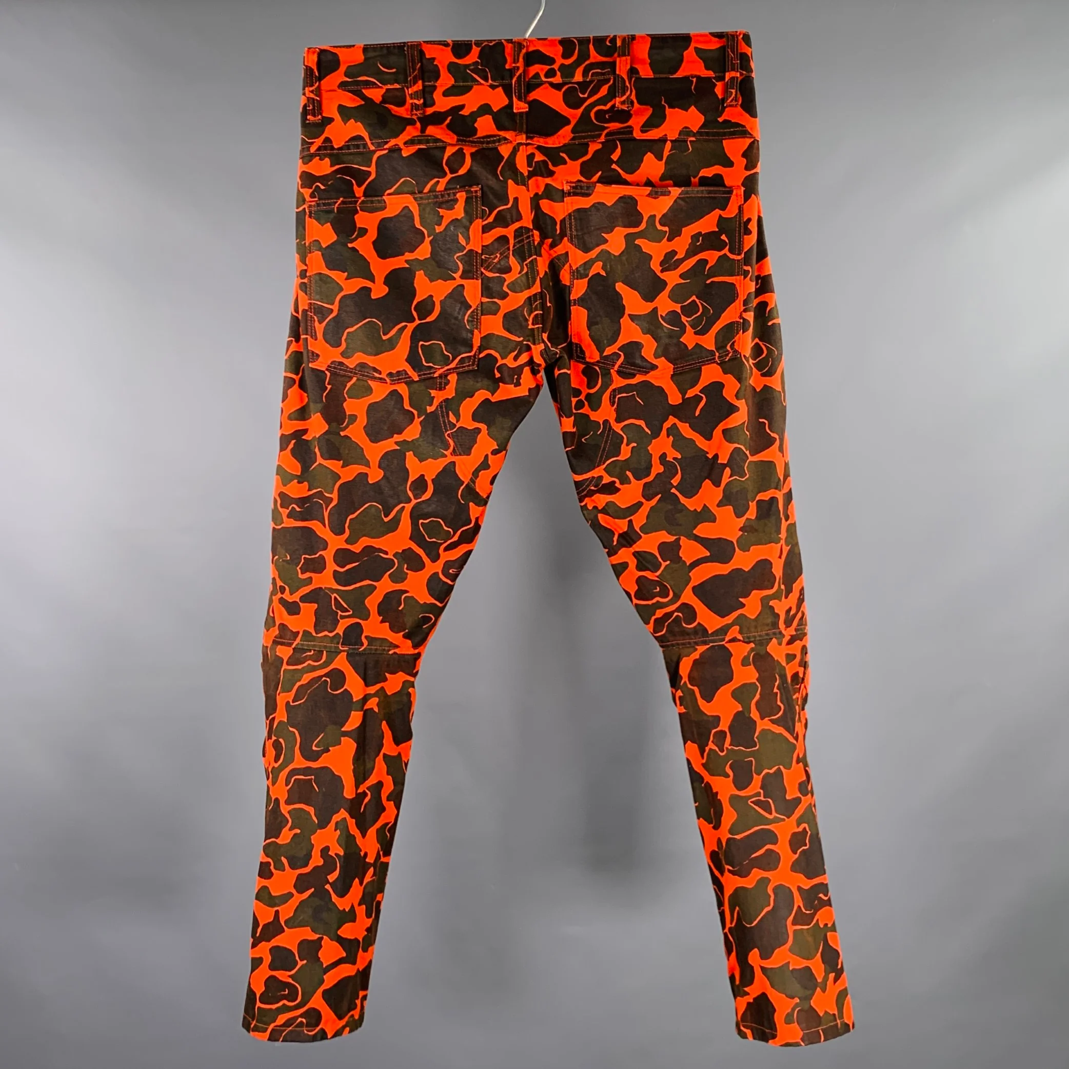 G-STAR Size 30 5622 Orange Black Camo Cotton Button Fly Casual Pants - Image 3