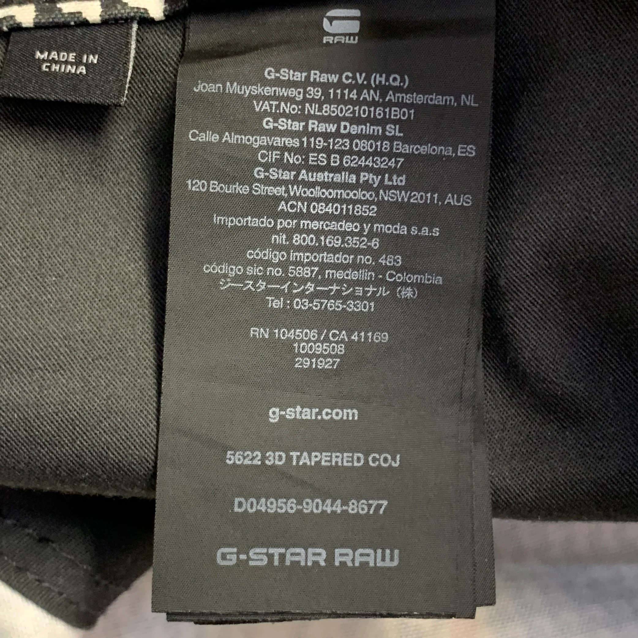 G-STAR Size 30 Black White Glenplaid Cotton Tapered Button Fly Casual Pants - Image 6