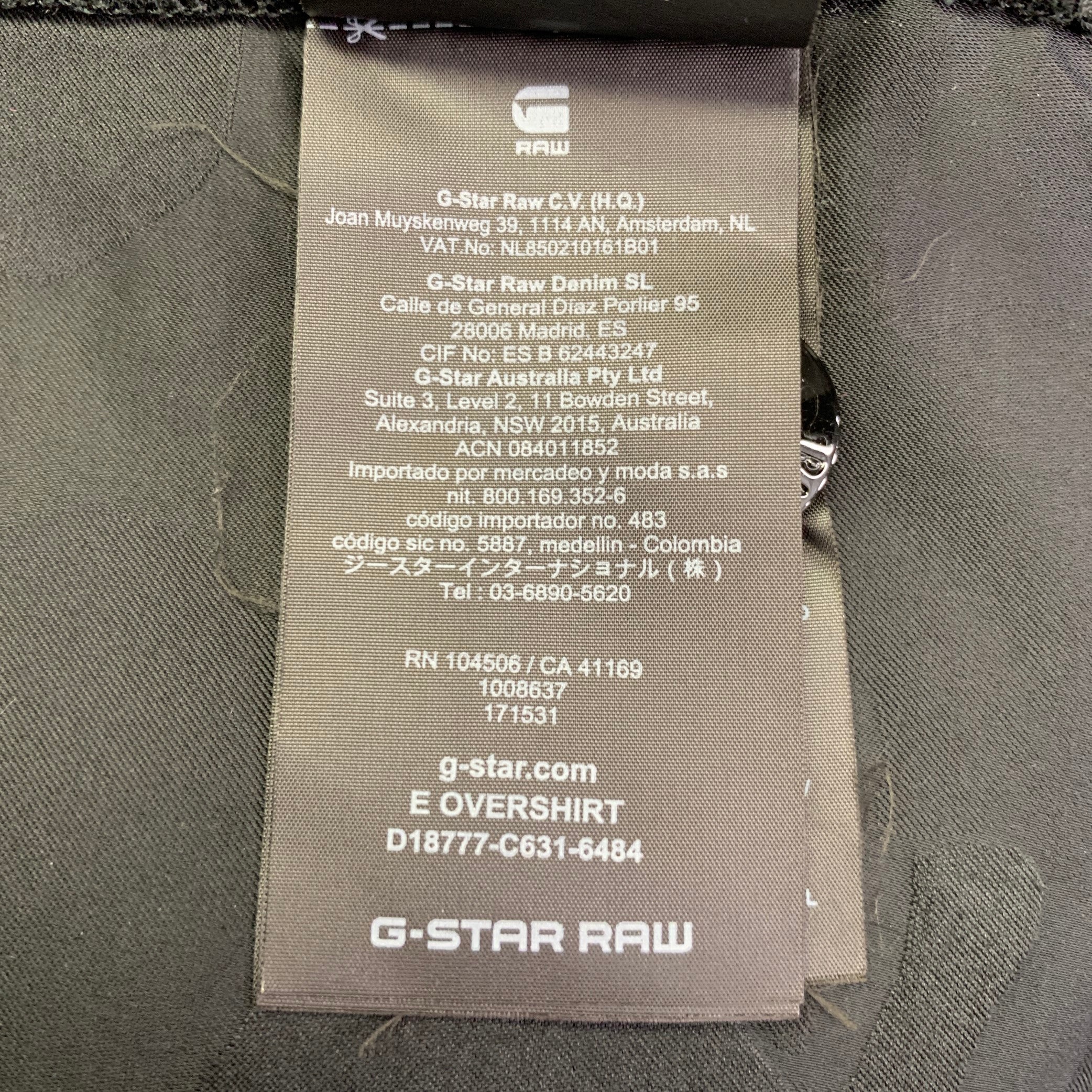 G-STAR Size L Black Twill Virgin Wool Polyester Trucker Jacket - Image 6