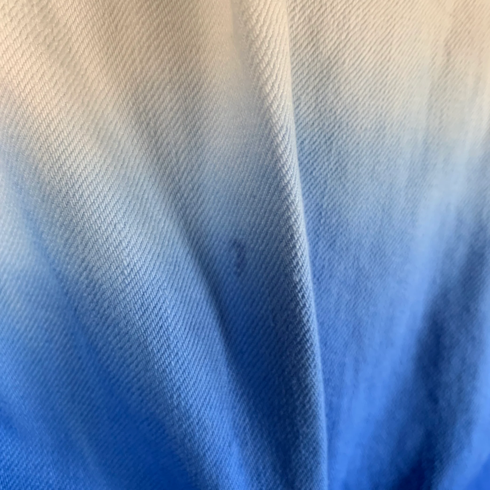 GANRYU Size S Blue White Ombre Cotton Trucker Jacket - Image 5