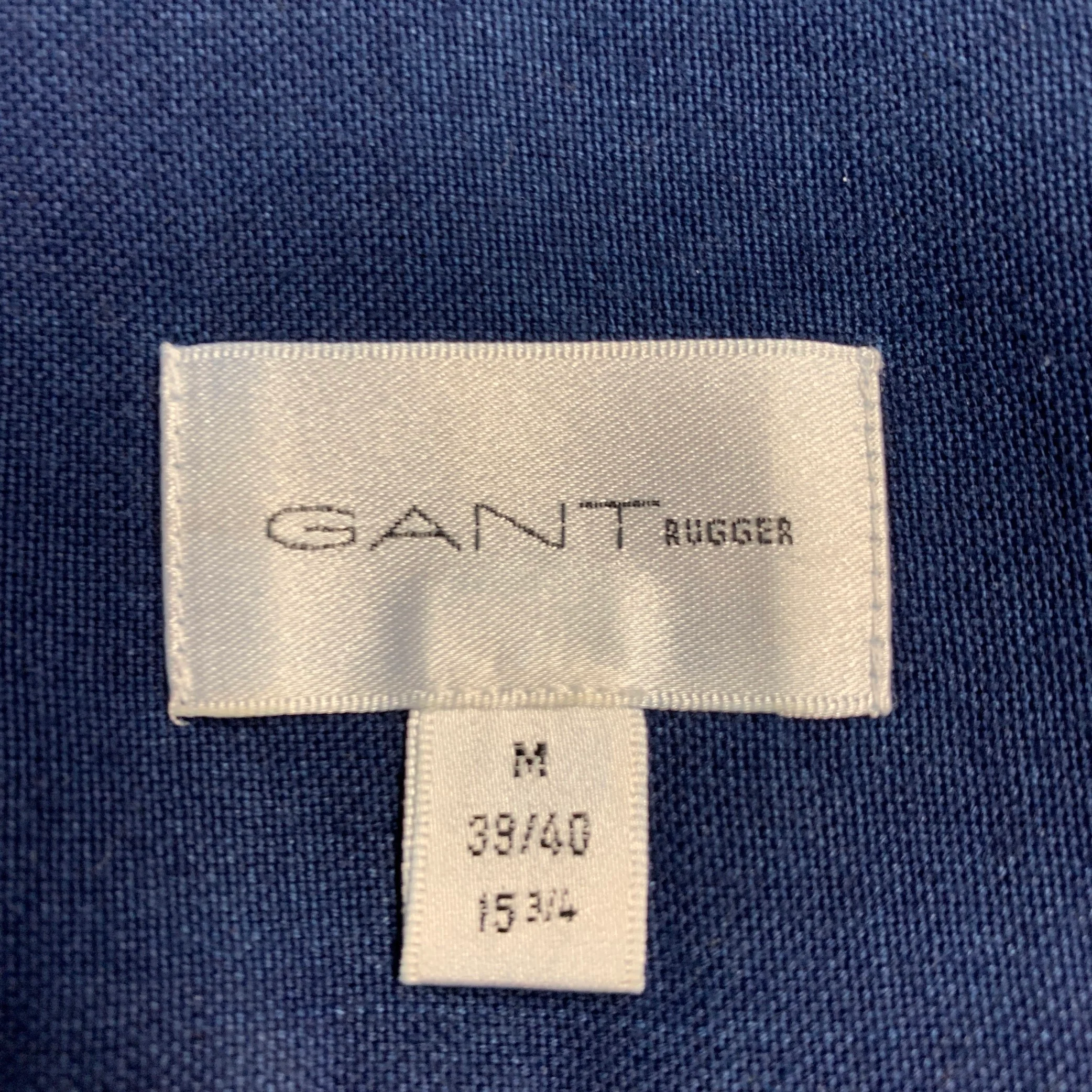 GANT Size M Navy Cotton One Pocket Long Sleeve Shirt - Image 4