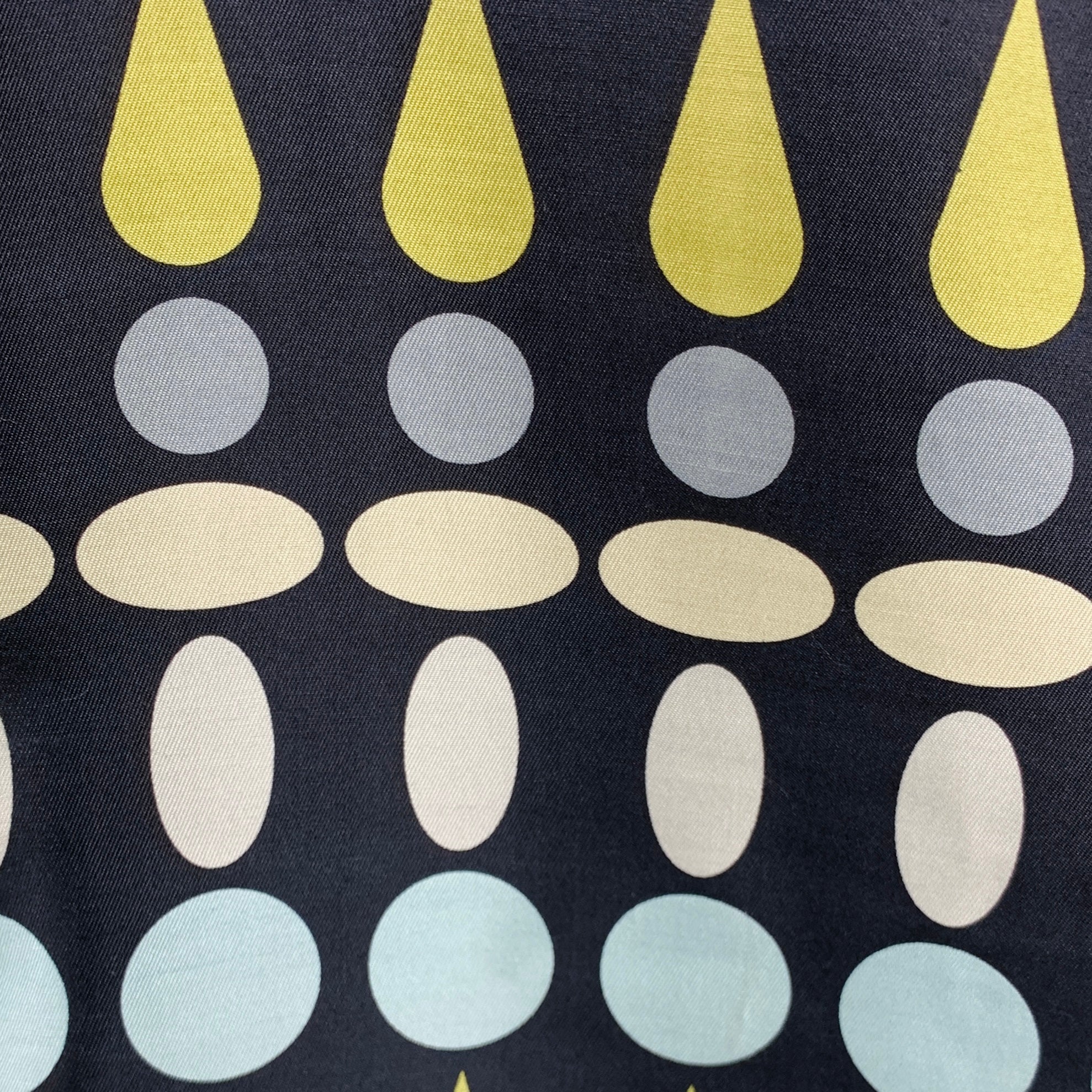GENE MEYER Size L Black White Green Geometric Silk Button Down Long Sleeve Shirt - Image 2