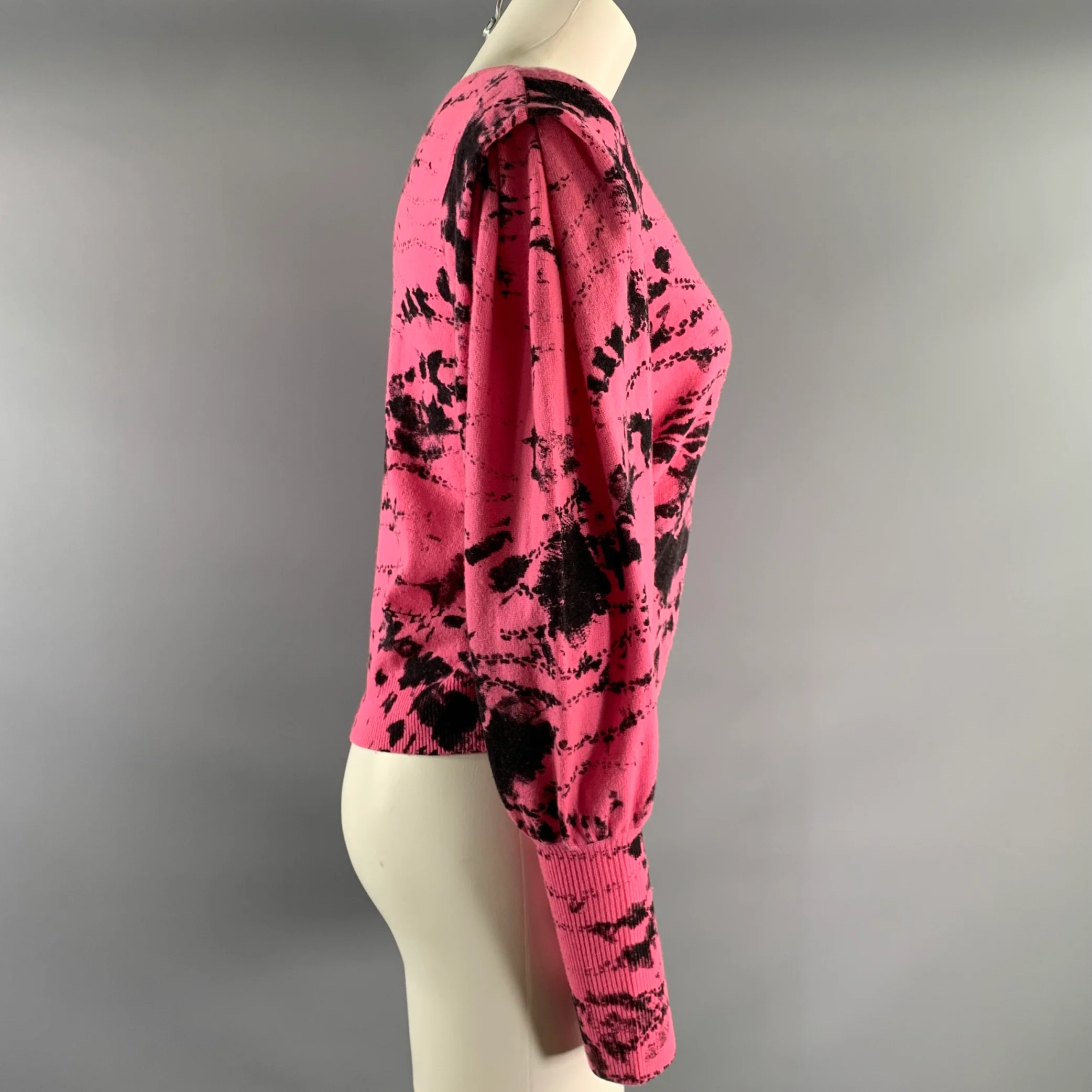GENERATION LOVE Size XS Pink Black Wool Cashmere Dyed Sweater Womens - Image 2