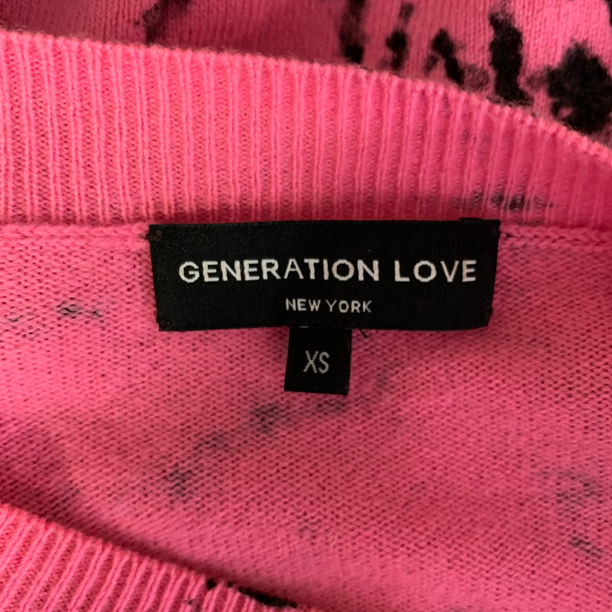 GENERATION LOVE Size XS Pink Black Wool Cashmere Dyed Sweater Womens - Image 4