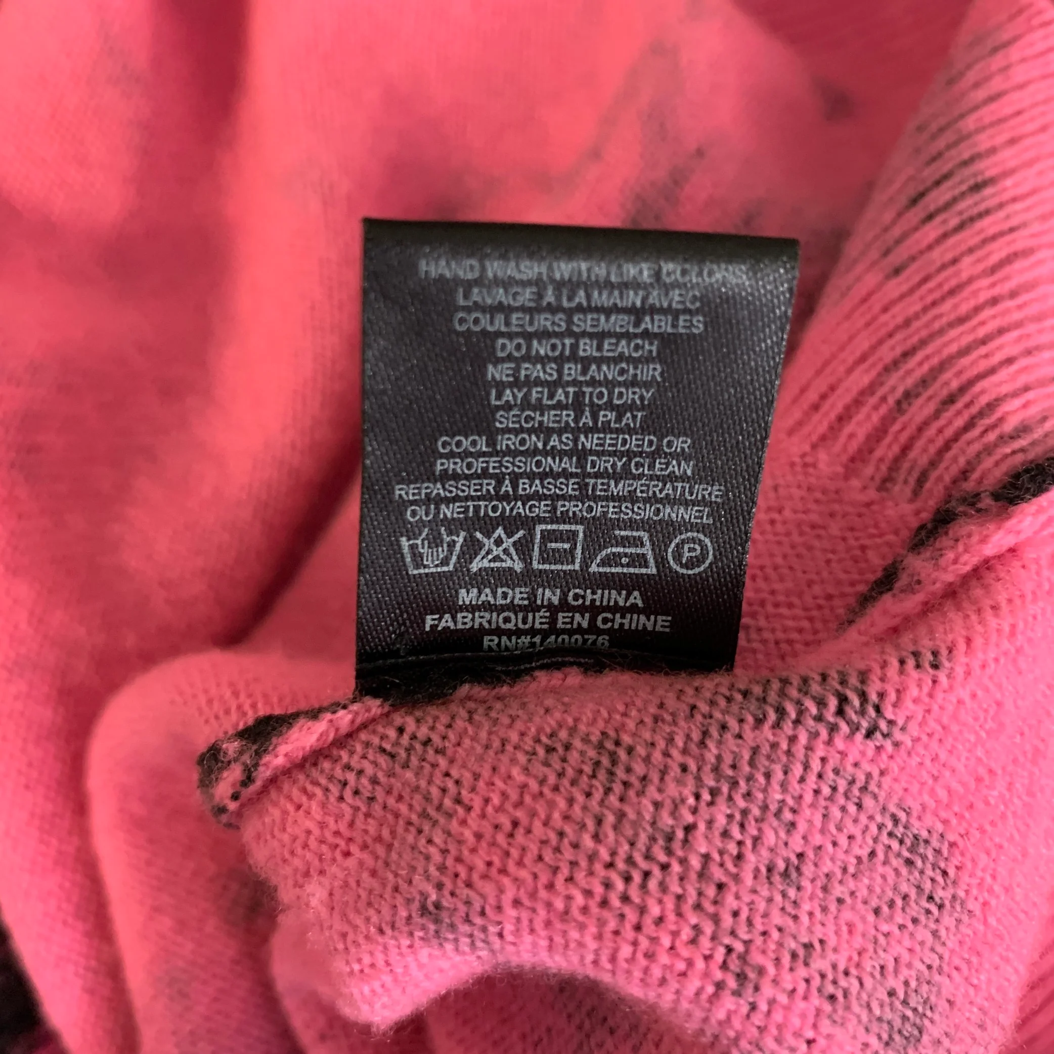 GENERATION LOVE Size XS Pink Black Wool Cashmere Dyed Sweater Womens - Image 6
