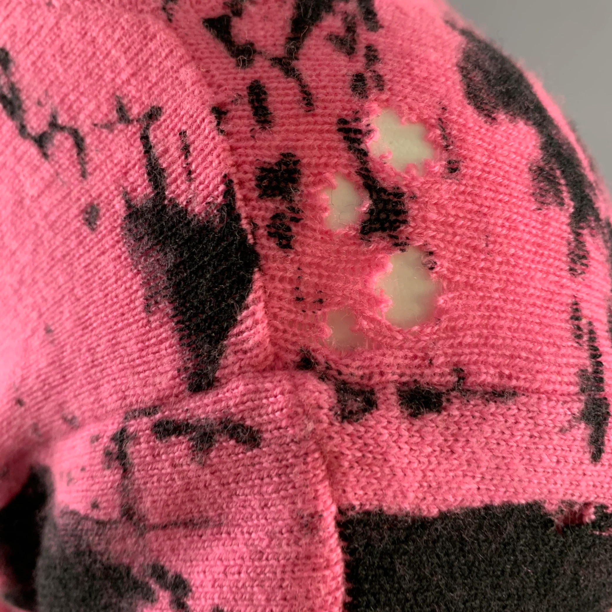 GENERATION LOVE Size XS Pink Black Wool Cashmere Dyed Sweater Womens - Image 7