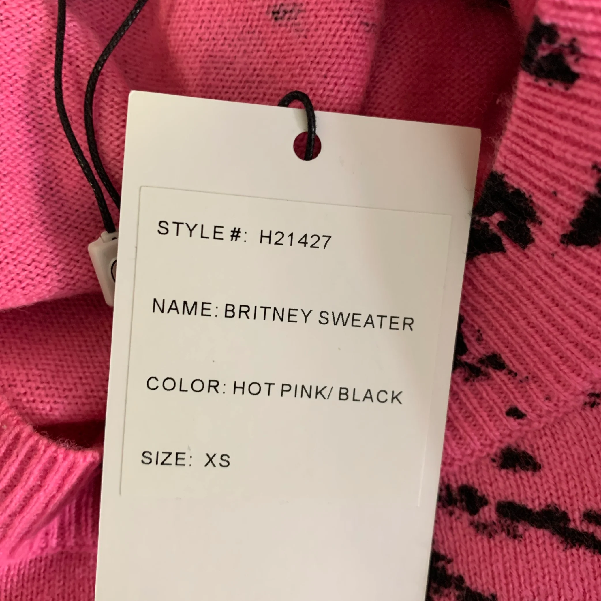 GENERATION LOVE Size XS Pink Black Wool Cashmere Dyed Sweater Womens - Image 5