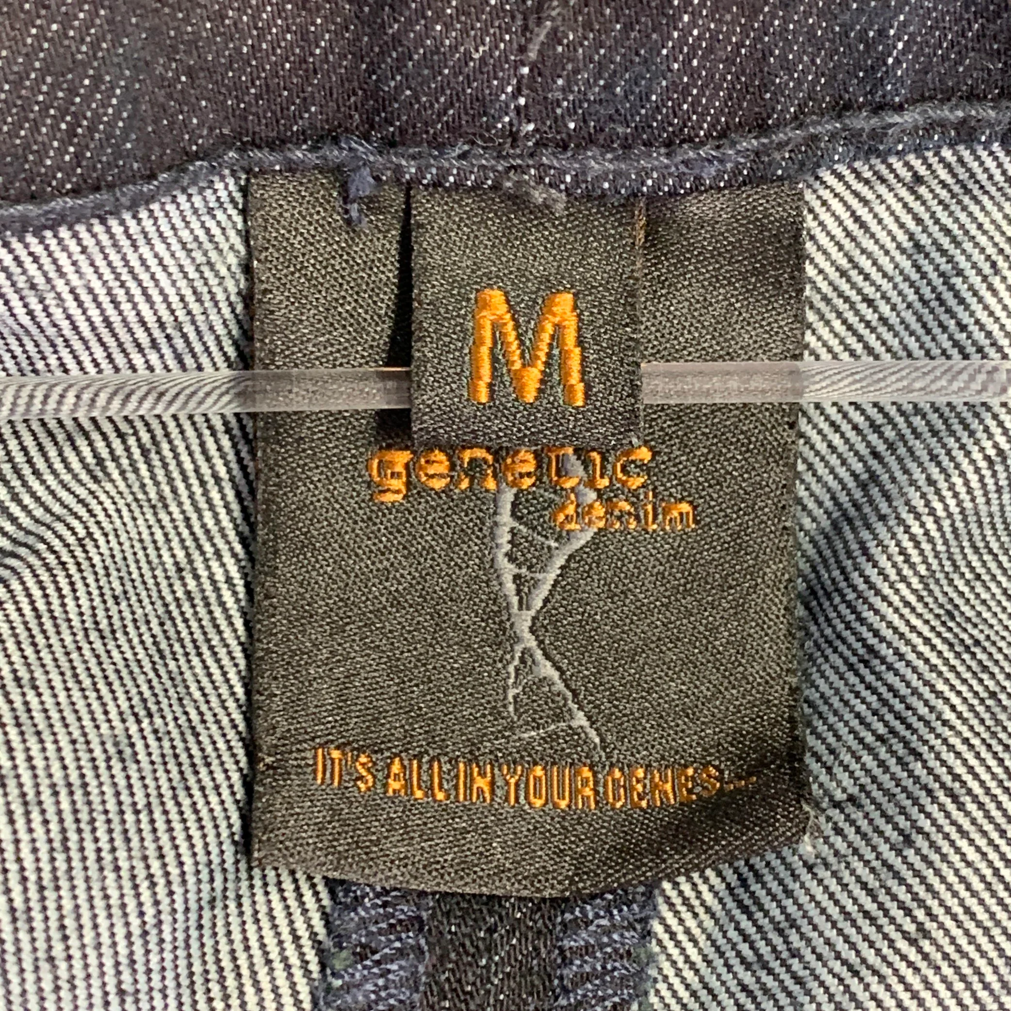 GENETIC DENIM Size M The Benji Black Overdyed Indigo Rayon Cotton Drawstring Casual Pants - Image 5