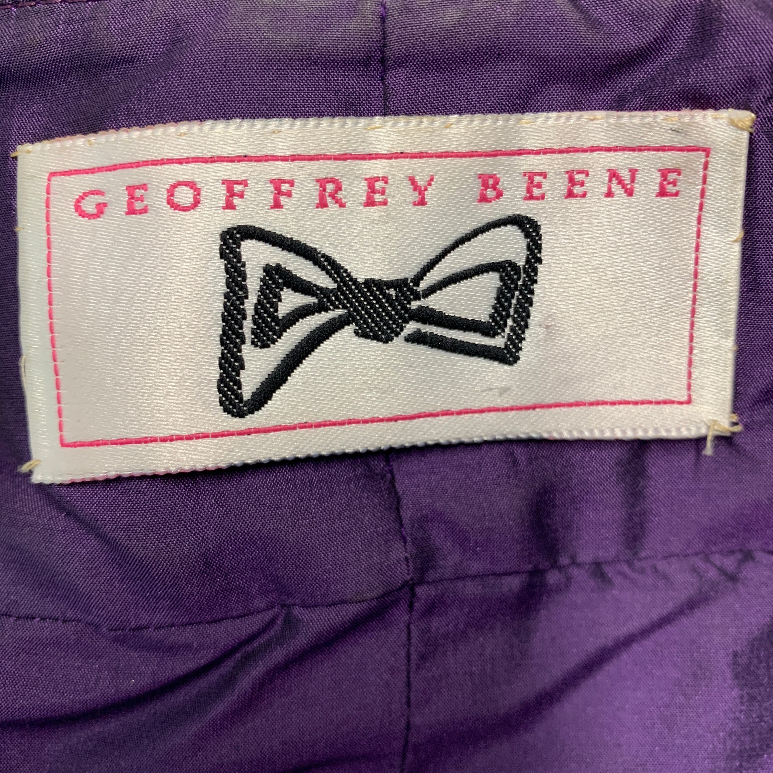 GEOFFREY BEENE Size M Purple Sequined Evening Blazer - Image 4