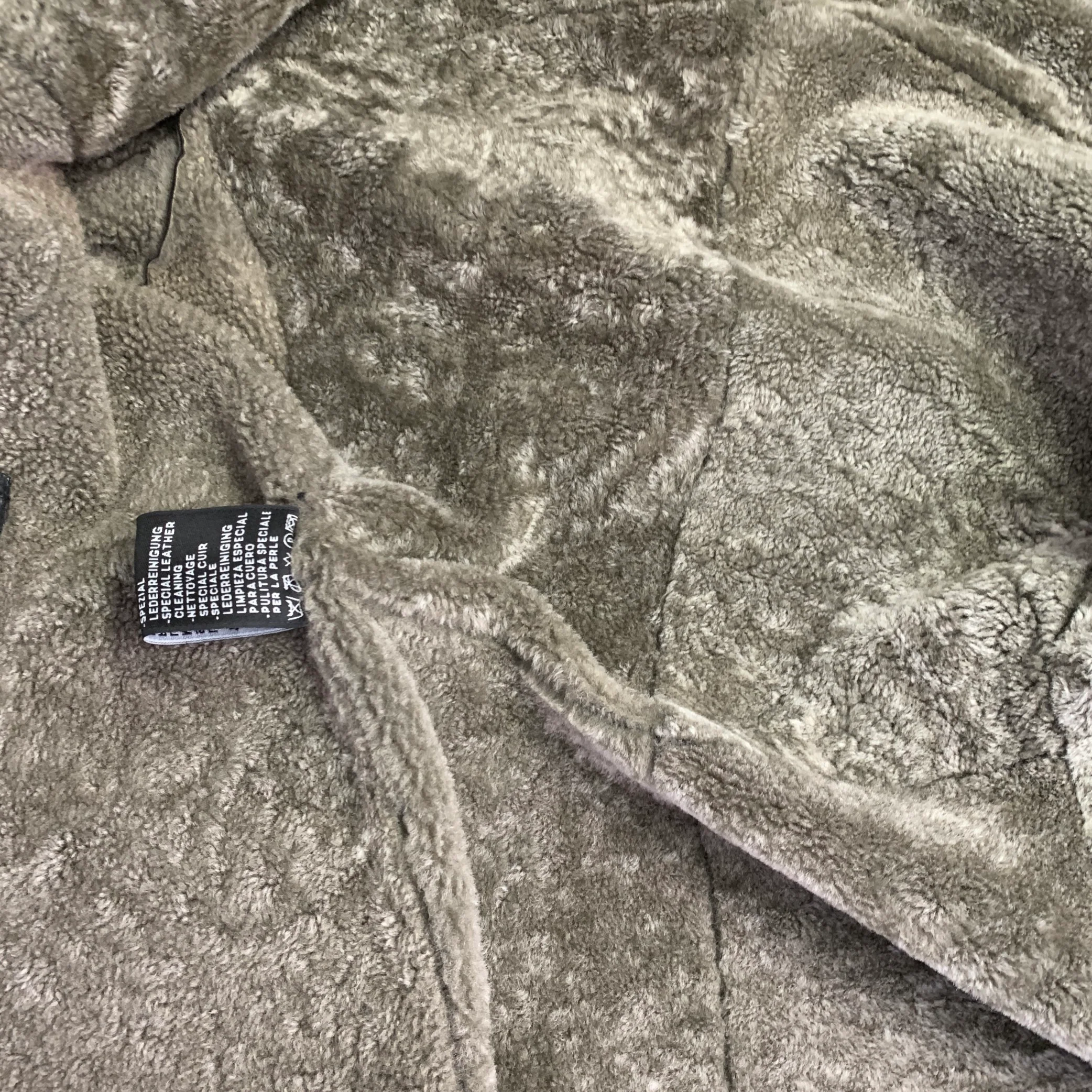 GERARD DAREL Size 2 Grey Taupe Sheepskin Shearling Double Zipper Jacket - Image 9