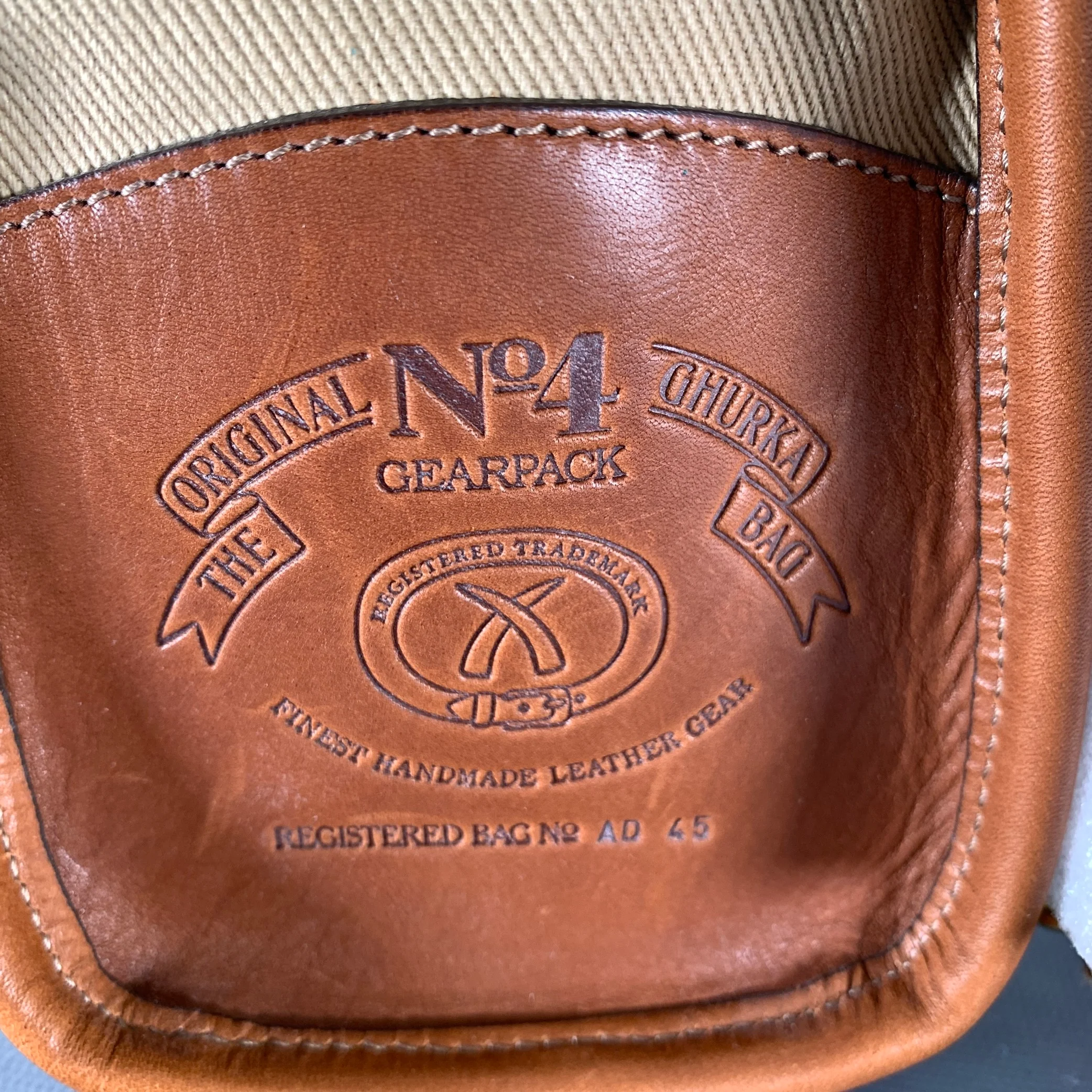 GHURKA Tan Brown Cotton Twill Tote Bags & Leather Goods - Image 2