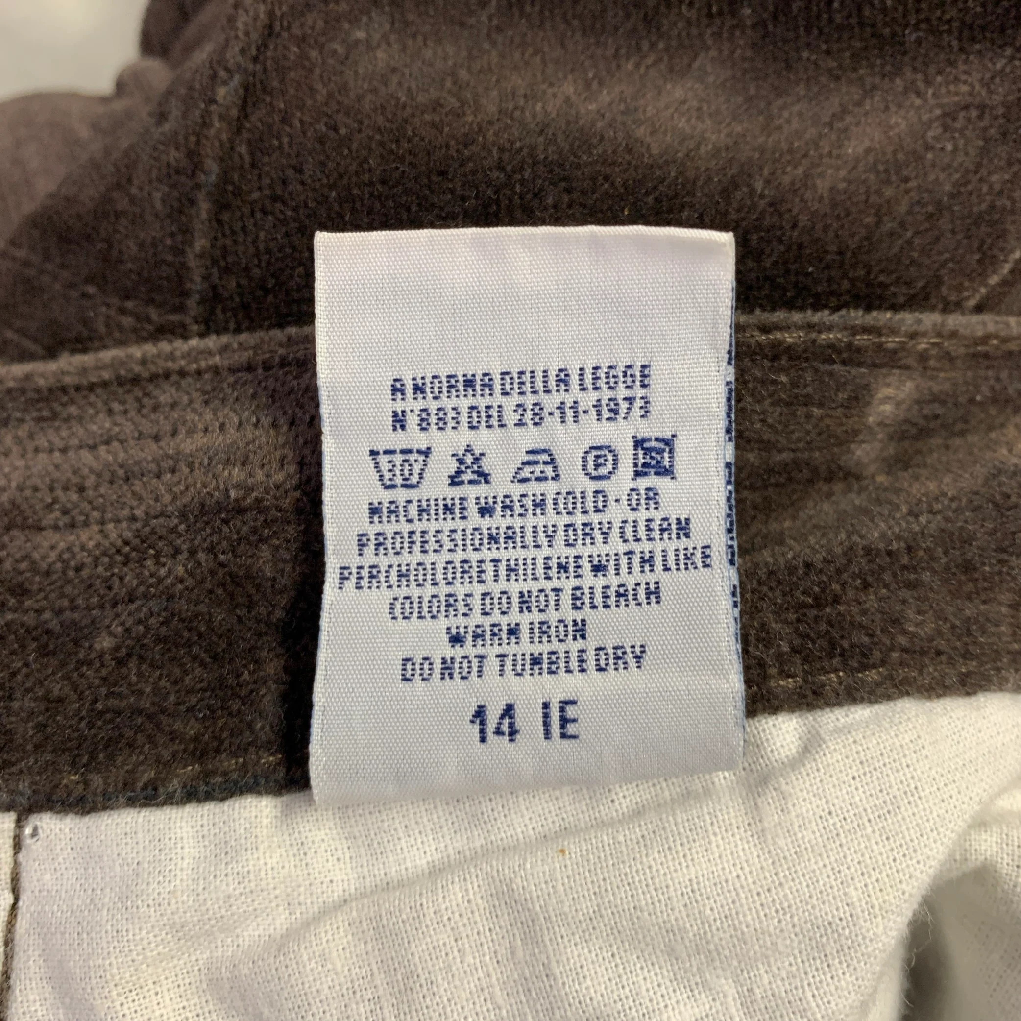 GIANFRANCO FERRE Size 33 Brown Velvet Cotton Button Fly Jeans - Image 6