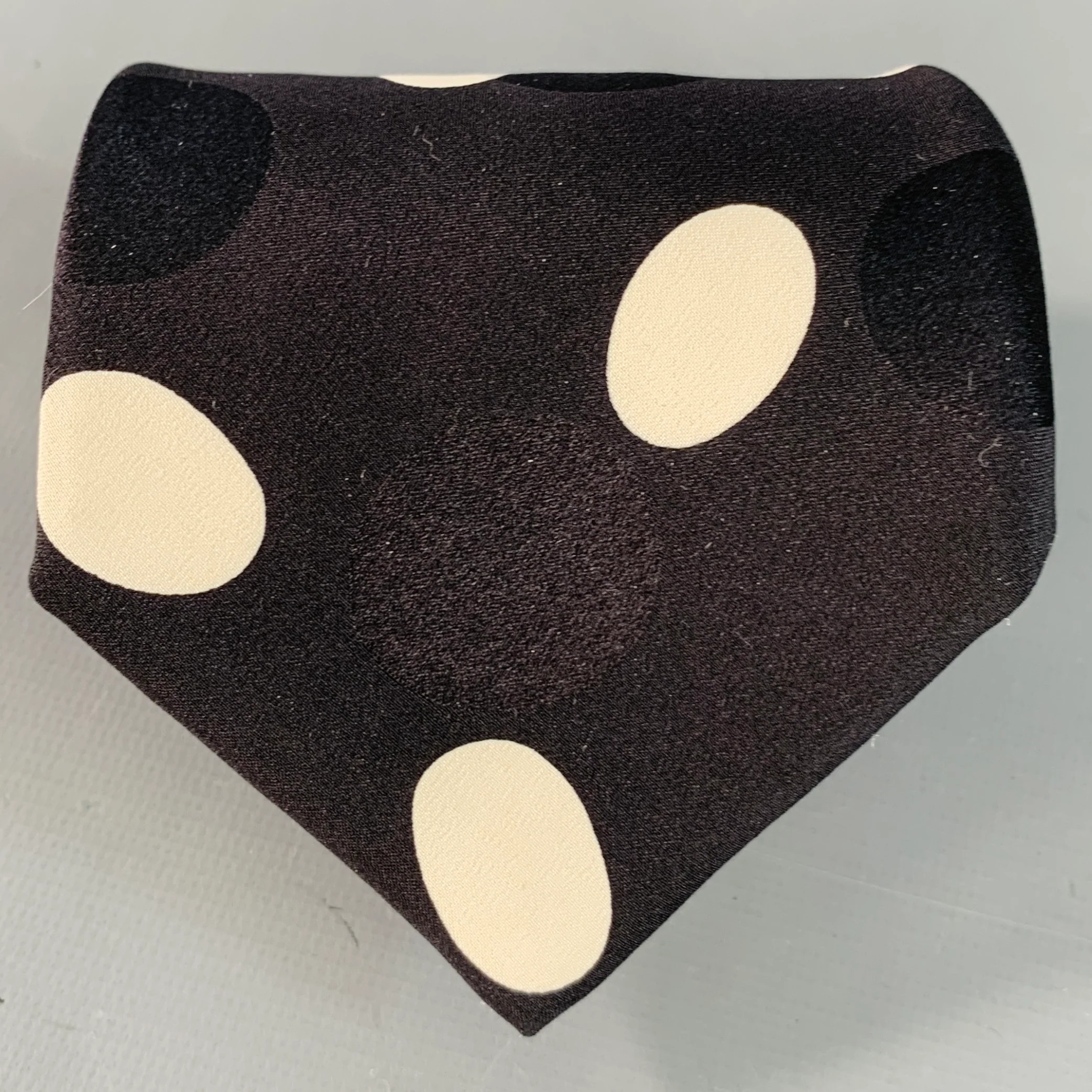 GIANFRANCO FERRE Size One Size Black White Dots Silk Tie