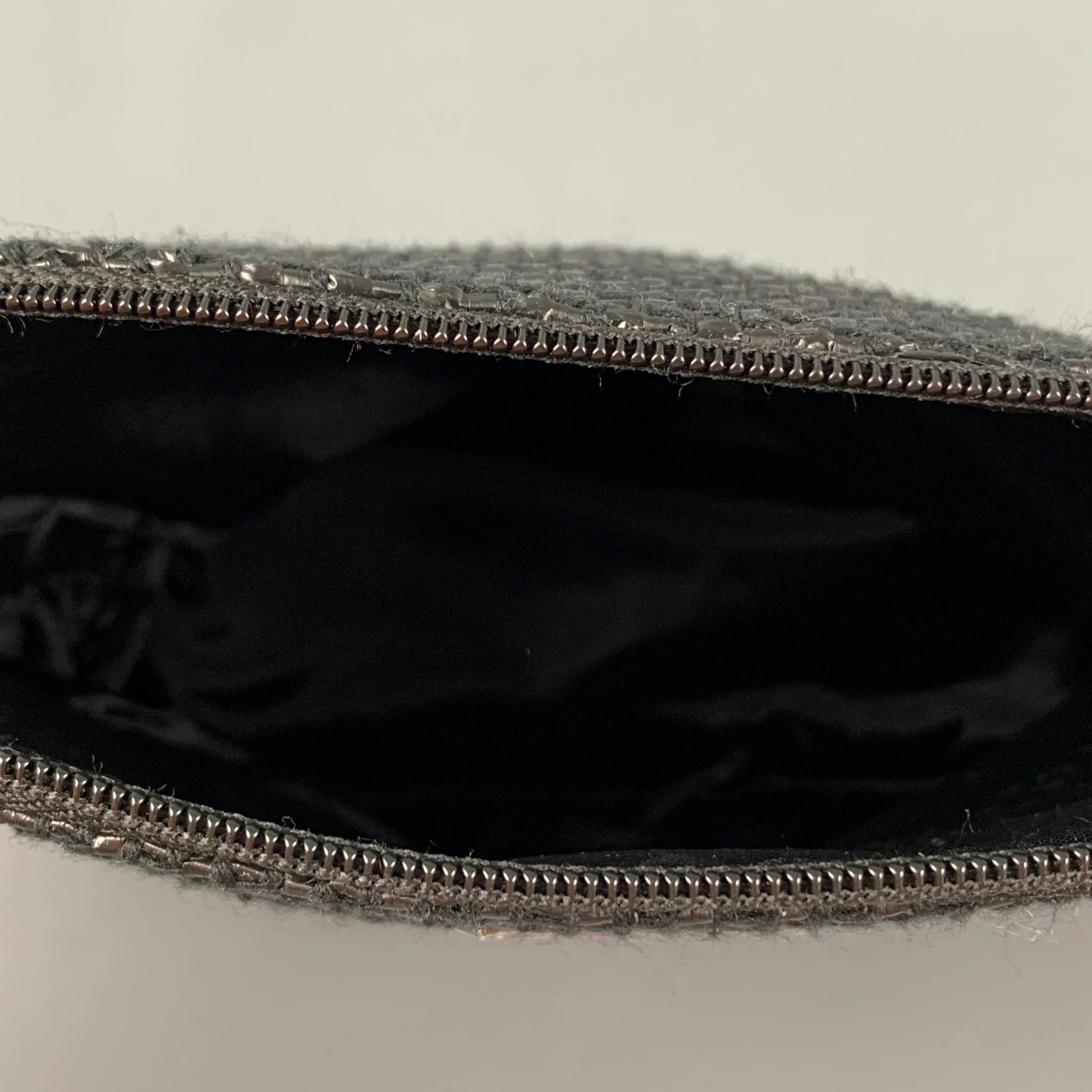 GIORGIO ARMANI Black Woven Faux Patent Leather Make-up Bag - Image 4