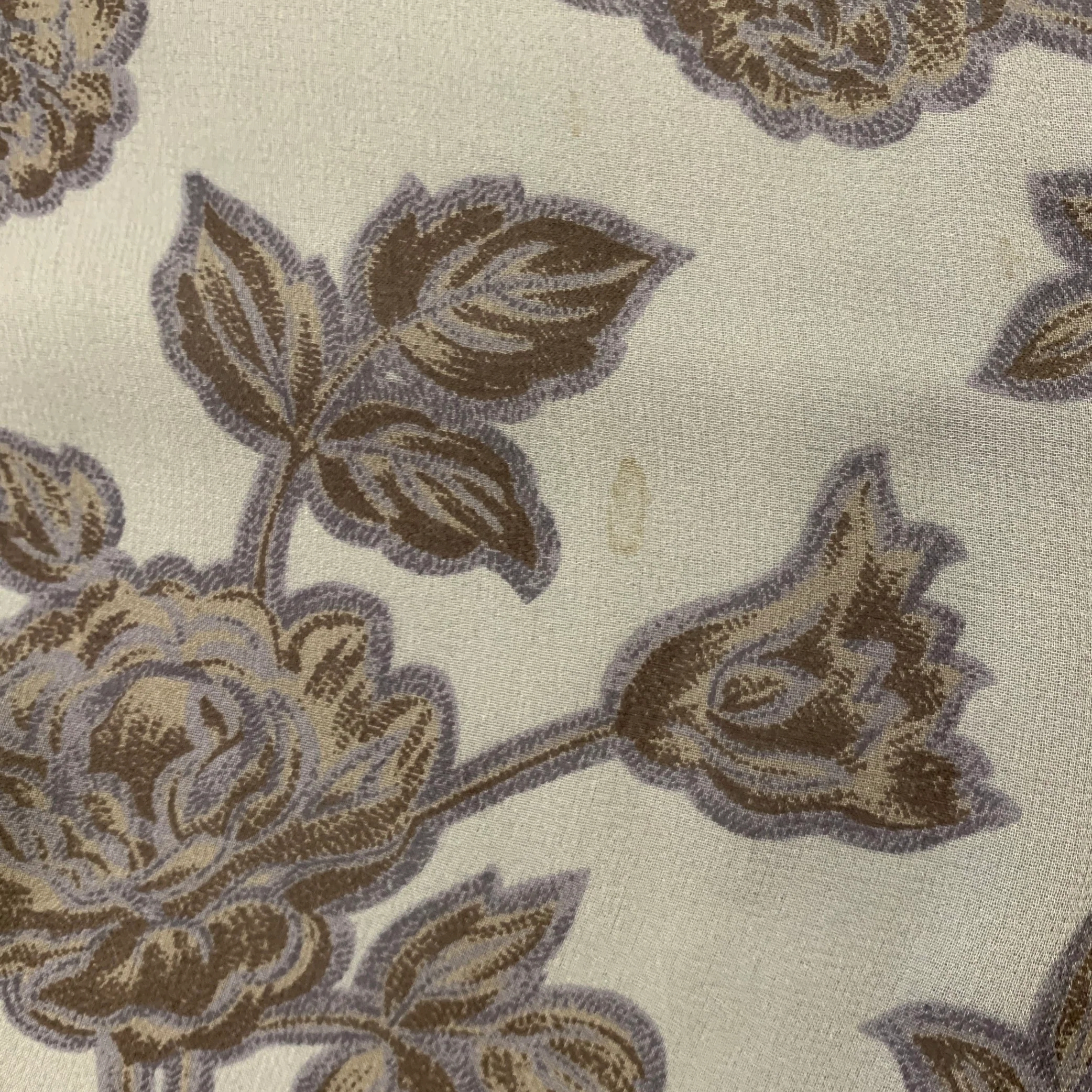 GIORGIO ARMANI Grey Blue Floral Silk Scarf Shawl - Image 4