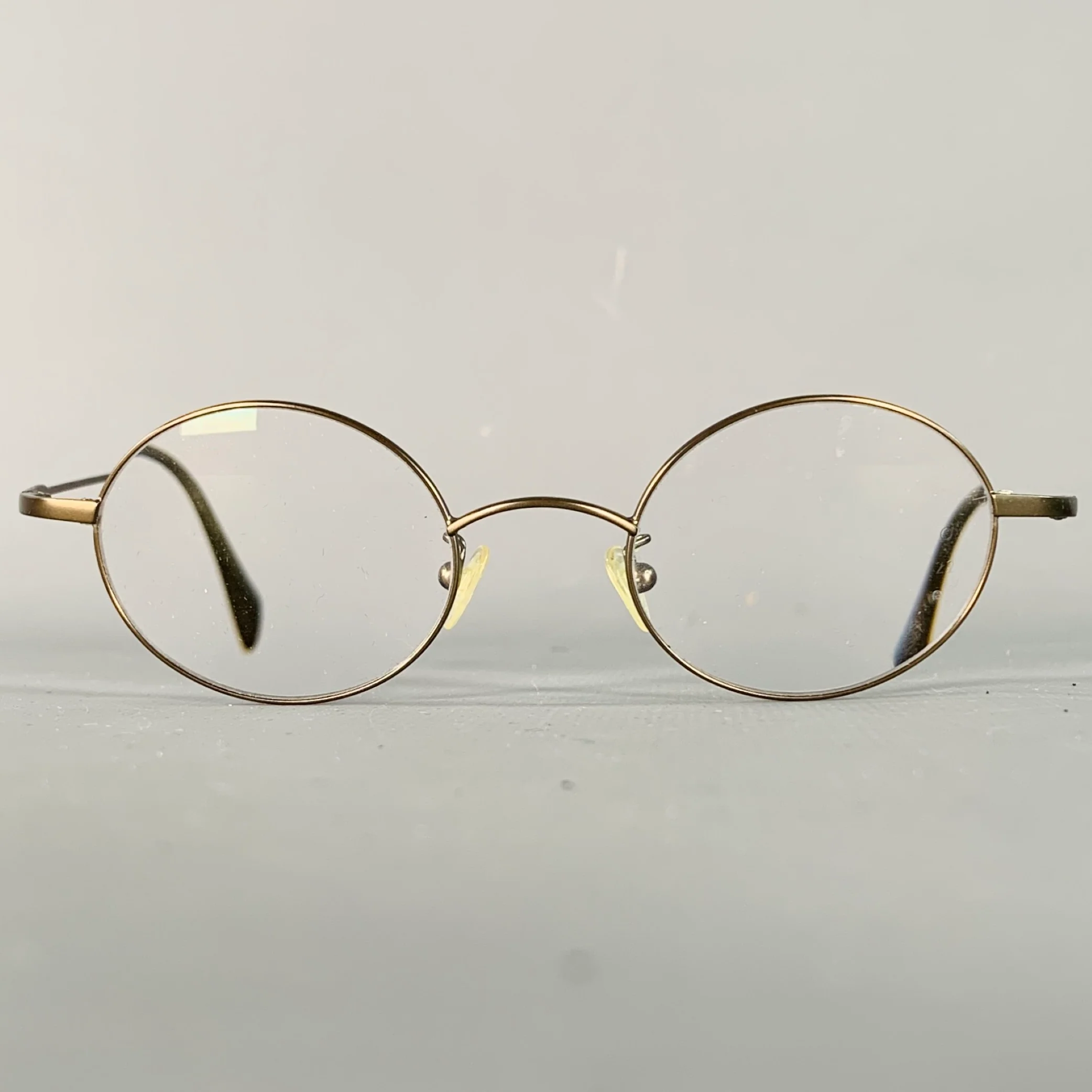 GIORGIO ARMANI Silver Metal Round Eyewear Readers