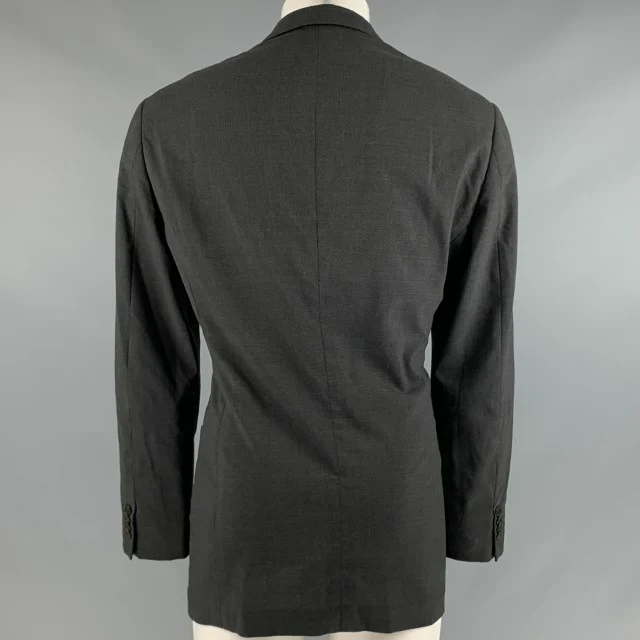 GIORGIO ARMANI Size 40 Grey Wool Spandex Single Button Sport Coat - Image 3