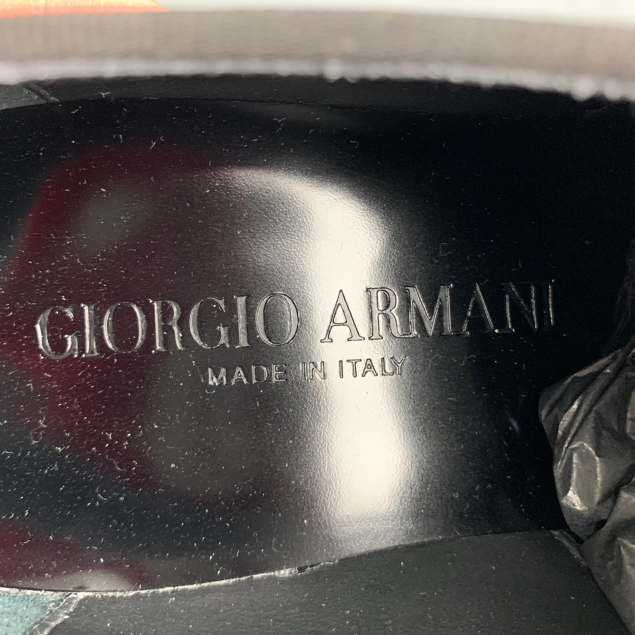 GIORGIO ARMANI Size 6 Black Solid Leather Lace Up Lace Up Shoes - Image 9