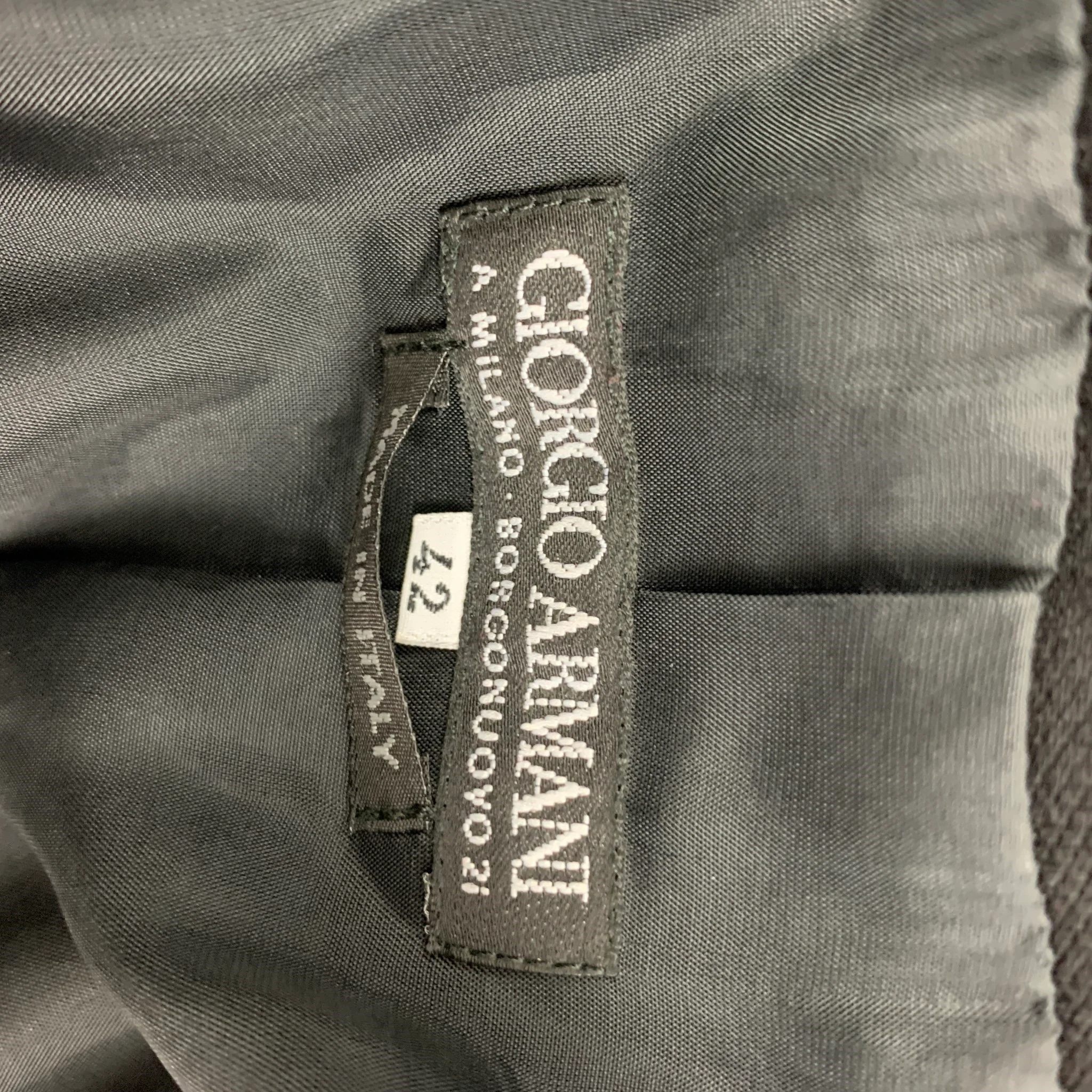 GIORGIO ARMANI Size L Black Wool Double Breasted Jacket - Image 7