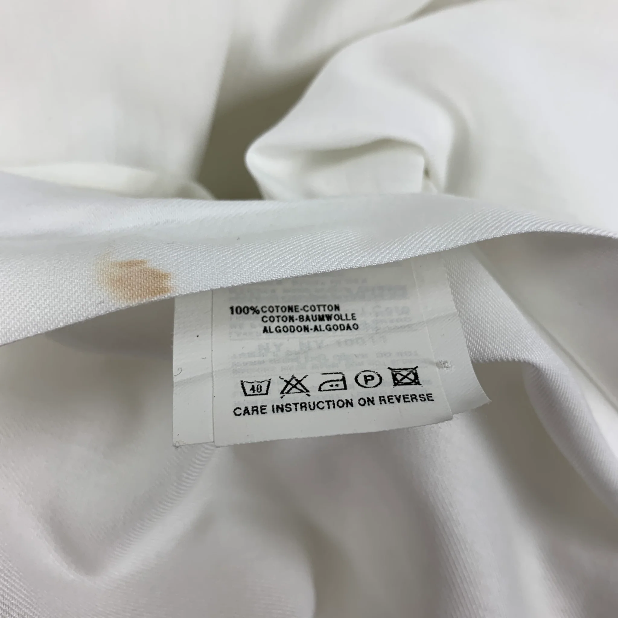 GIORGIO ARMANI Size M White Cotton Button Up Long Sleeve Shirt - Image 4