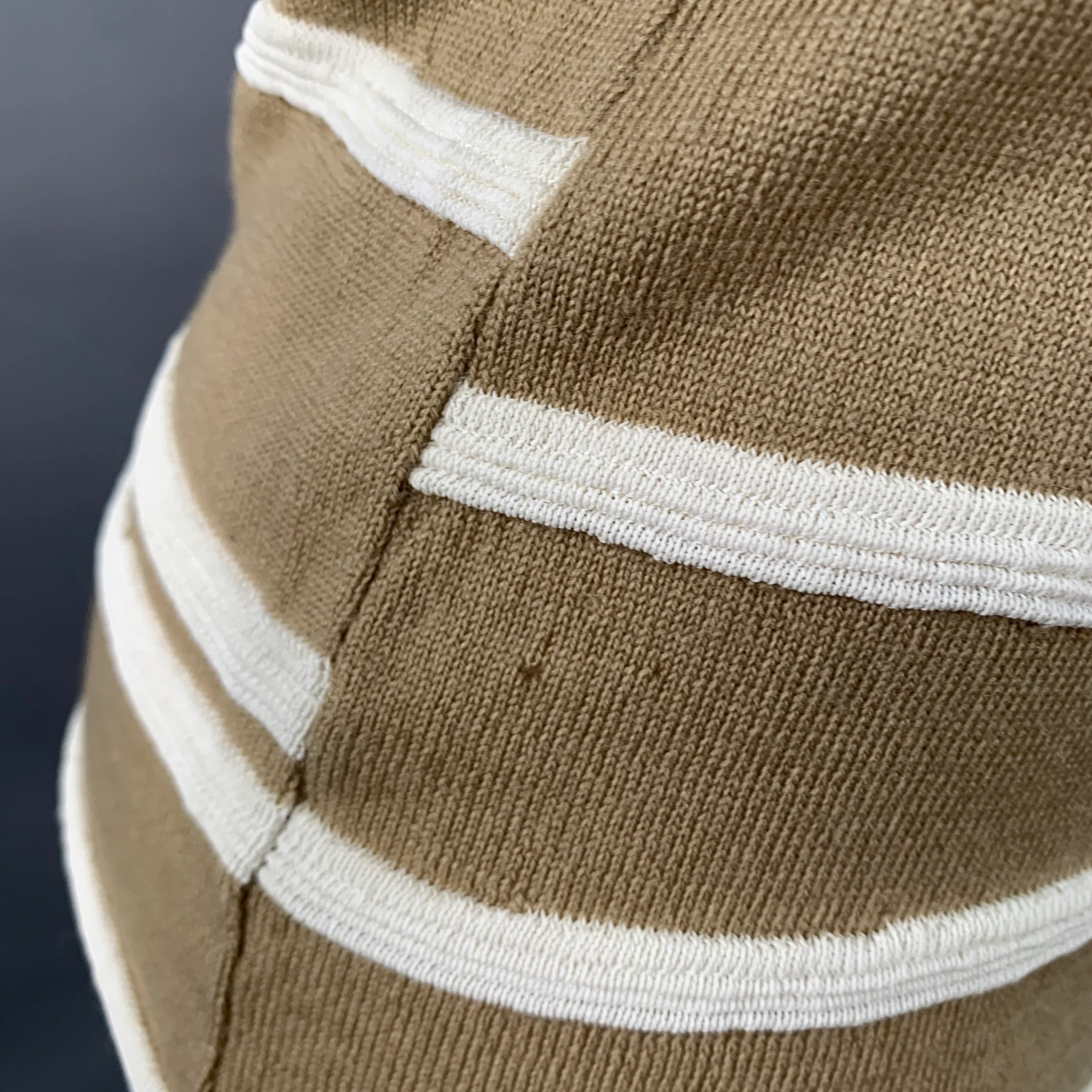 GIORGIO ARMANI Size S Beige White Merino Wool Blend Textured Stripe Sleeveless Casual Top - Image 5