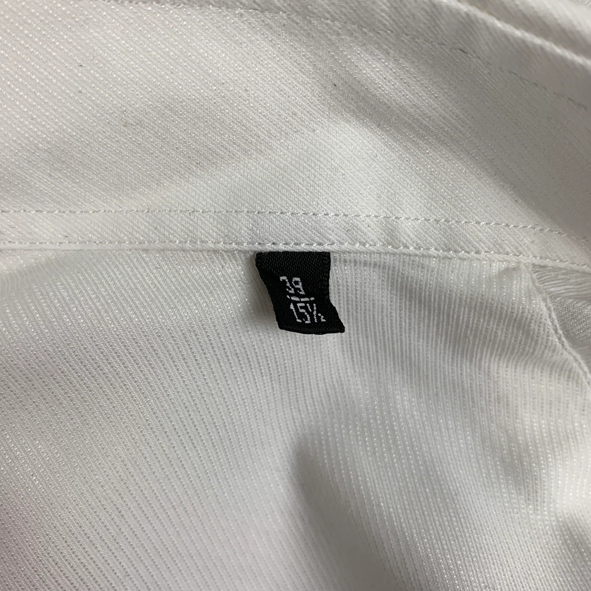 GIORGIO ARMANI Size S White Cotton Button Up Long Sleeve Shirt - Image 6