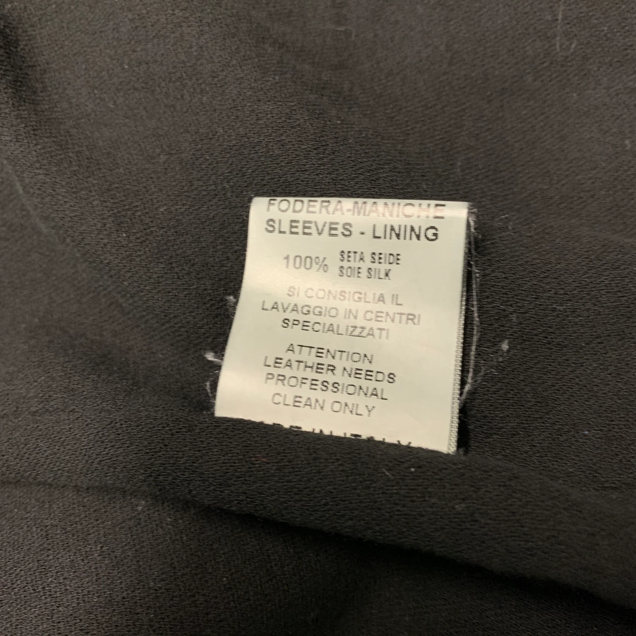 GIORGIO BRATO Size 6 Black Leather Zip Up Jacket (Outdoor) - Image 10