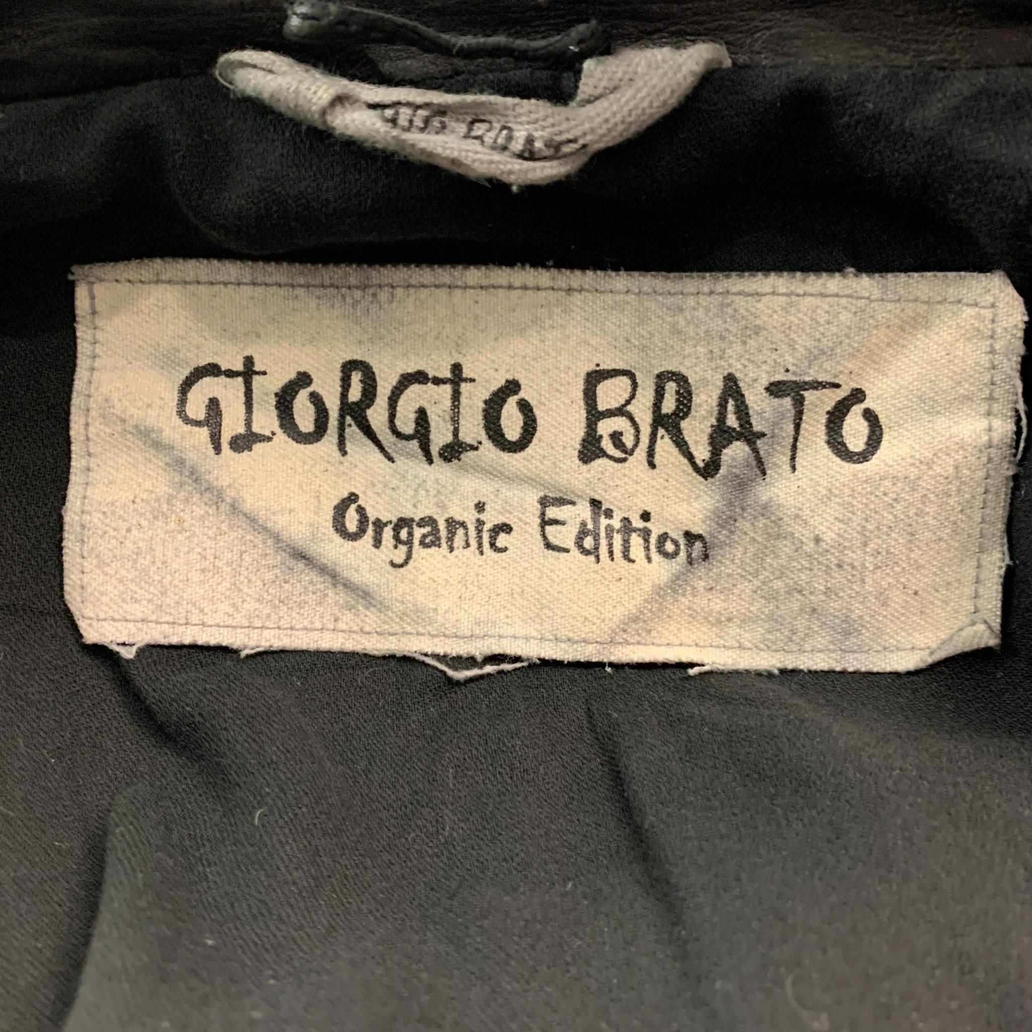 GIORGIO BRATO Size 6 Black Leather Zip Up Jacket (Outdoor) - Image 8