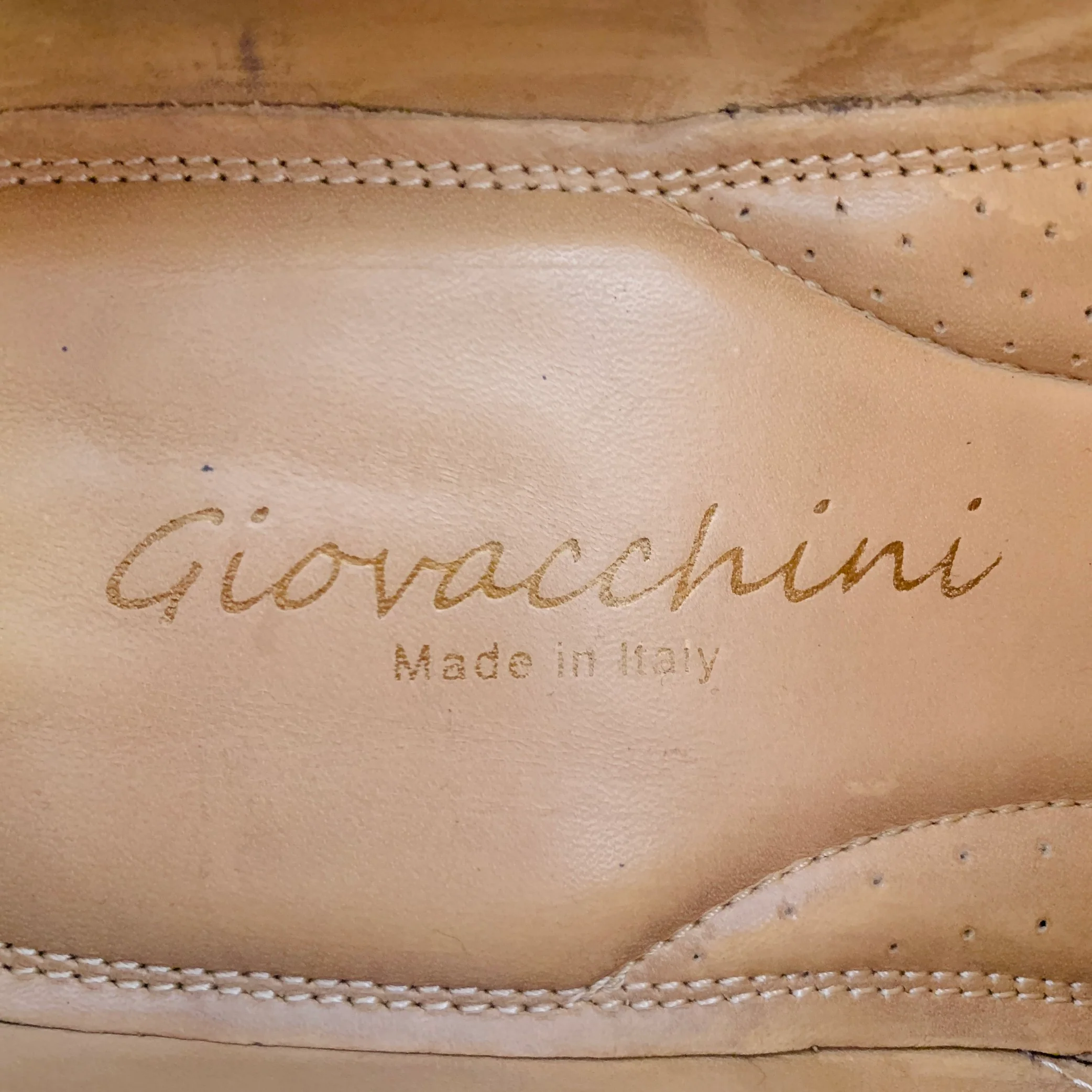 GIOVACCHINI Size 10.5 Mike Brown Leather Ombre Cap Toe Lace-Up Shoes - Image 7