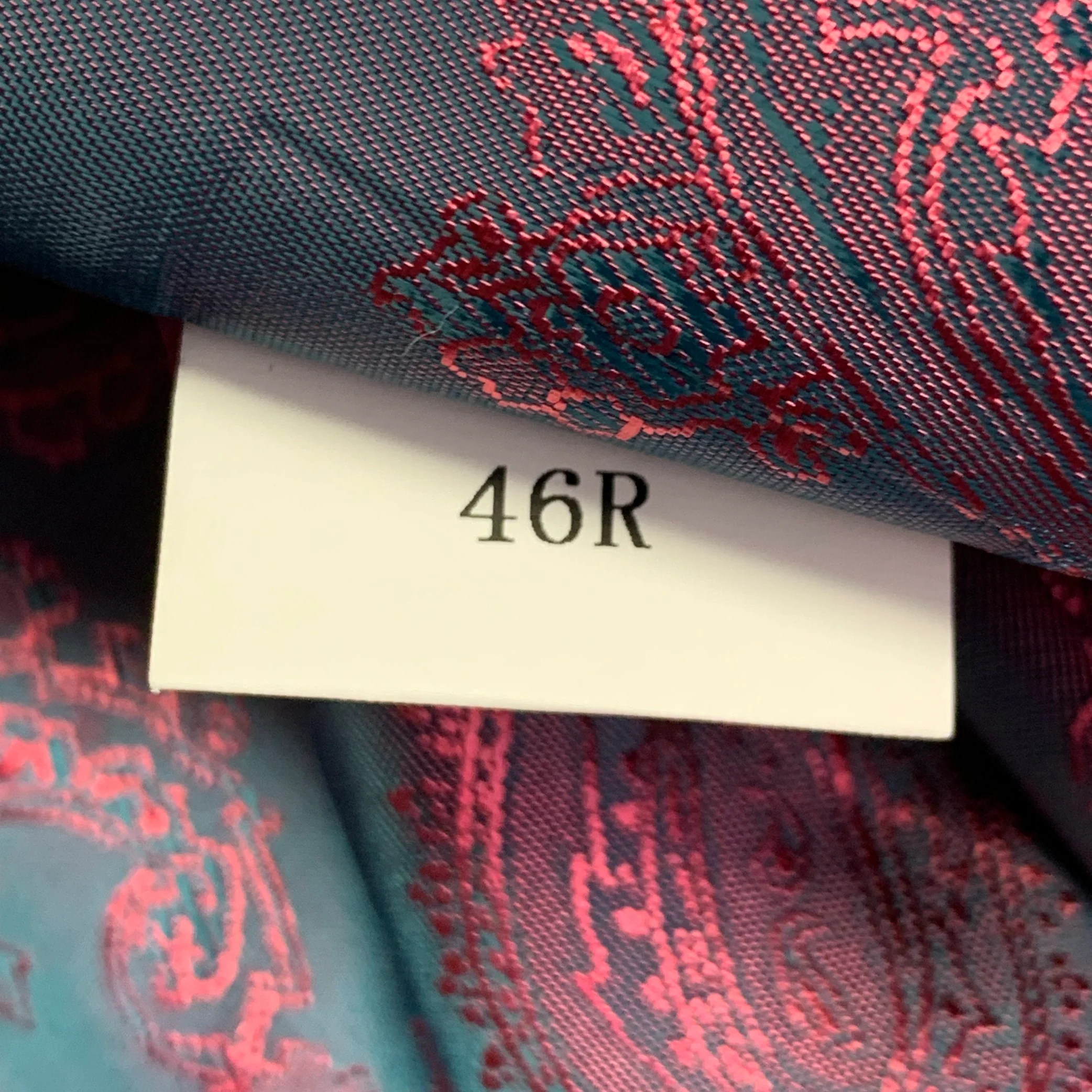 GIOVANNI BRESCIANI Size 46 Regular Blue Rust Window Pane Wool Suit - Image 16