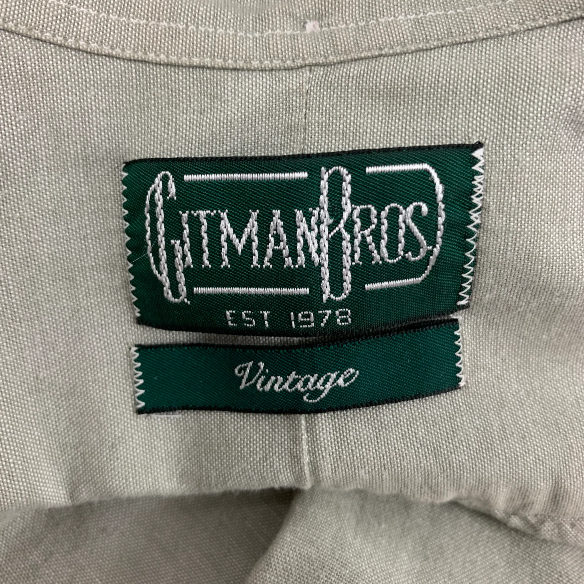 GITMAN BROS Size S Green Sage Cotton Oxford Long Sleeve Shirt - Image 6
