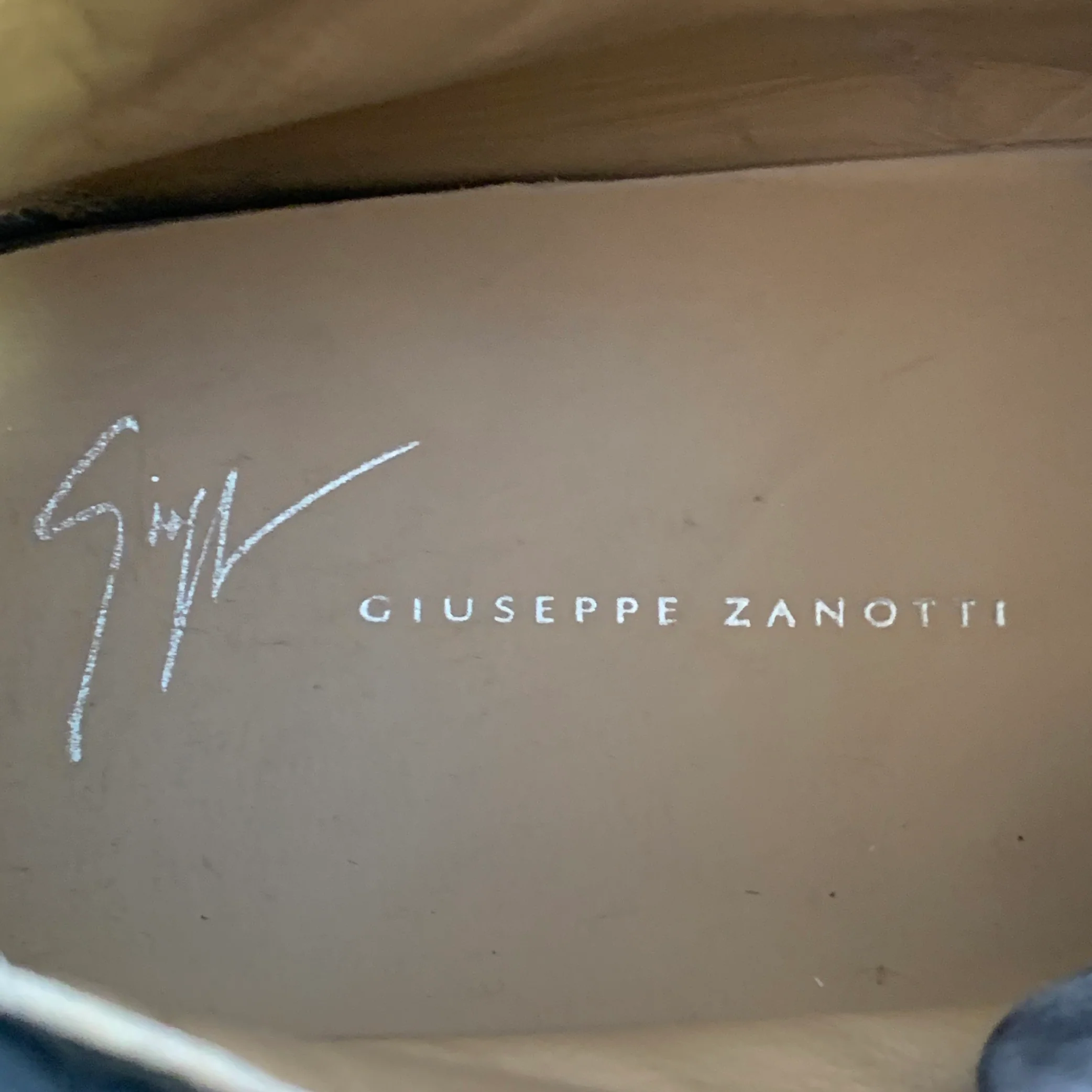 GIUSEPPE ZANOTTI Size 10 Black Blue Camo Canvas High Top Sneakers - Image 7