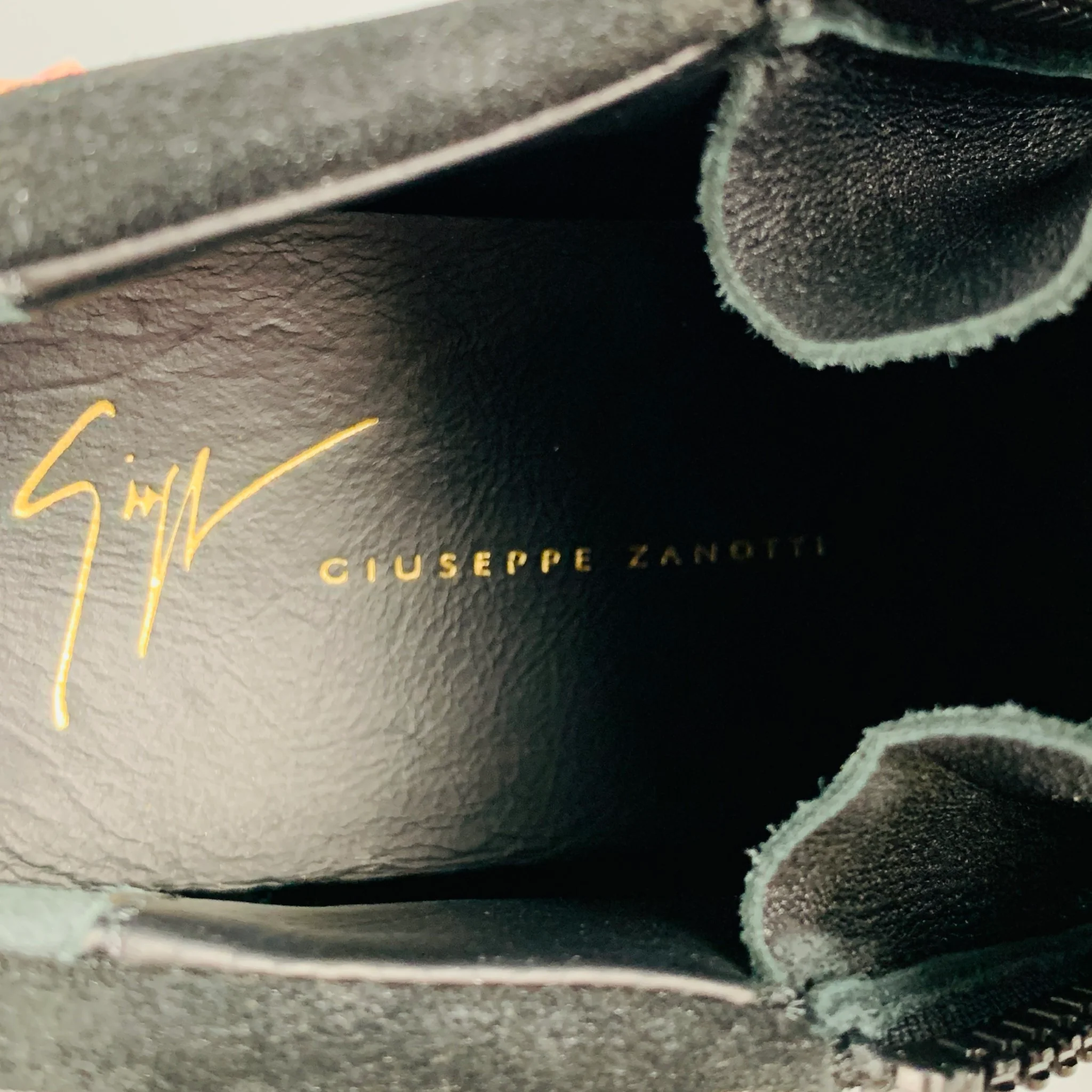 GIUSEPPE ZANOTTI Size 5 Black Suede High Top Sneakers - Image 7