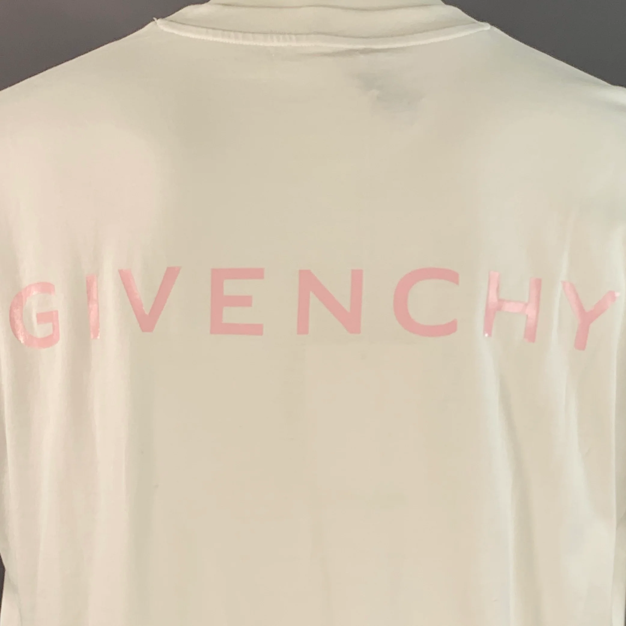 GIVENCHY 2020 Size M Lunar New Year White Pink Rat Print Cotton Crew Neck T-shirt - Image 5