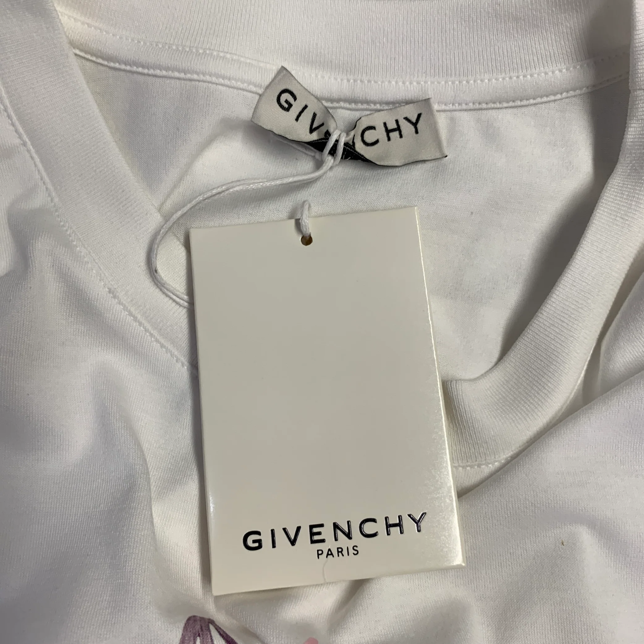 GIVENCHY 2020 Size M Lunar New Year White Pink Rat Print Cotton Crew Neck T-shirt - Image 8