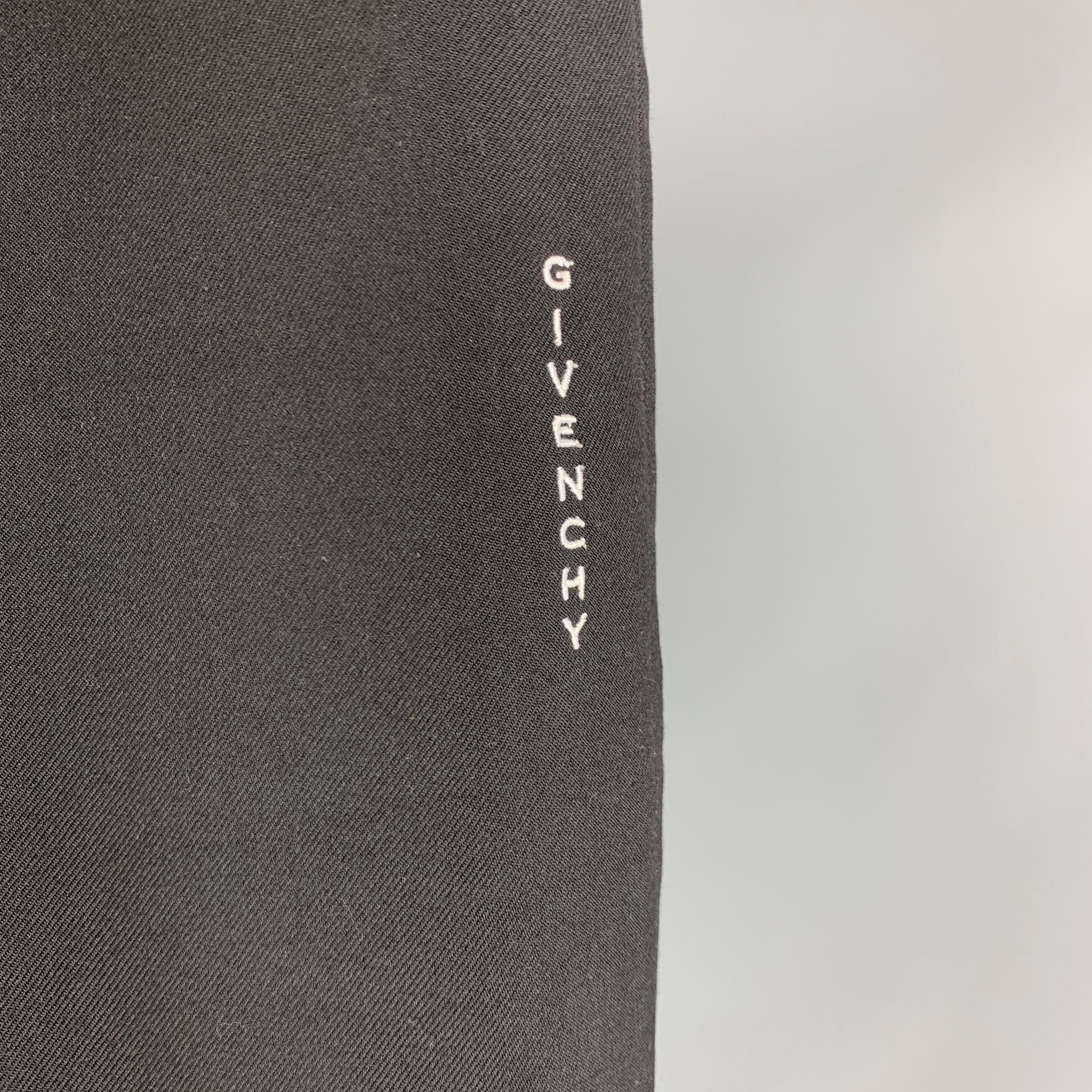 GIVENCHY Size 30 Black Wool Elastic Waistband Casual Pants - Image 2