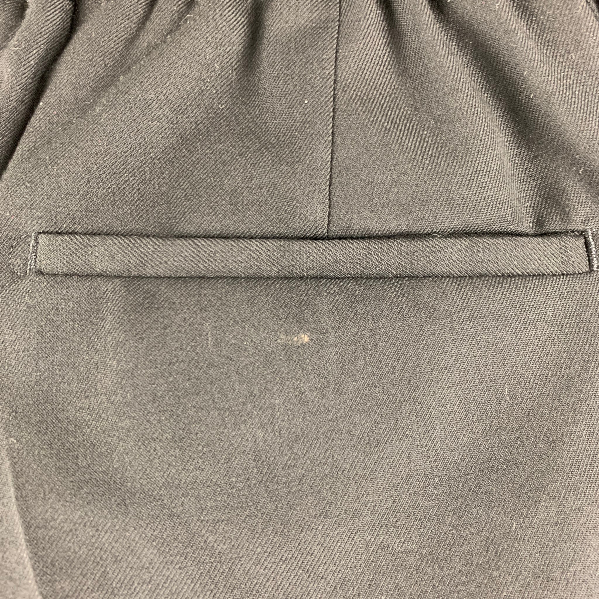 GIVENCHY Size 30 Black Wool Elastic Waistband Casual Pants - Image 5