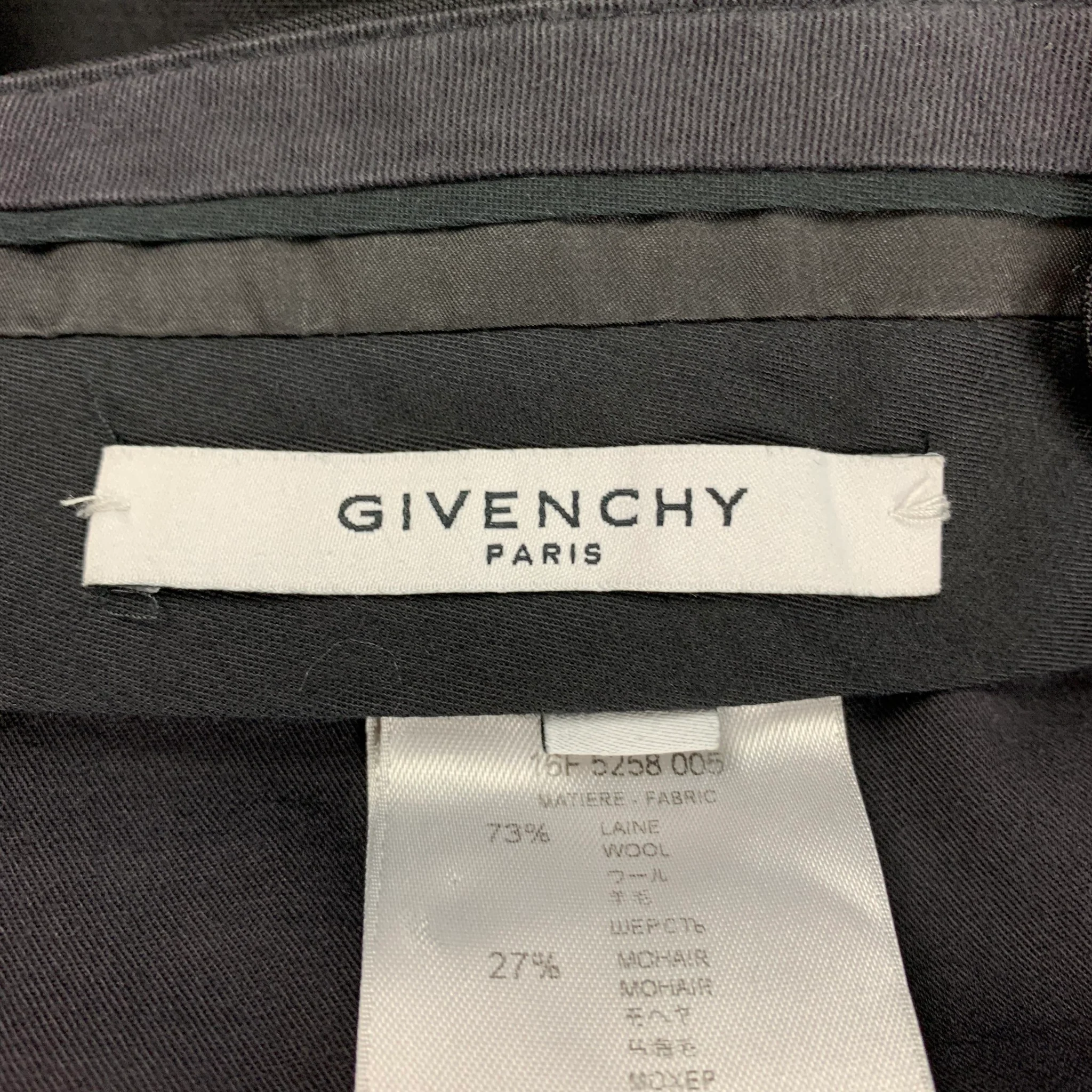 GIVENCHY Size 36 Black Wool Blend Zip Fly Dress Pants - Image 5