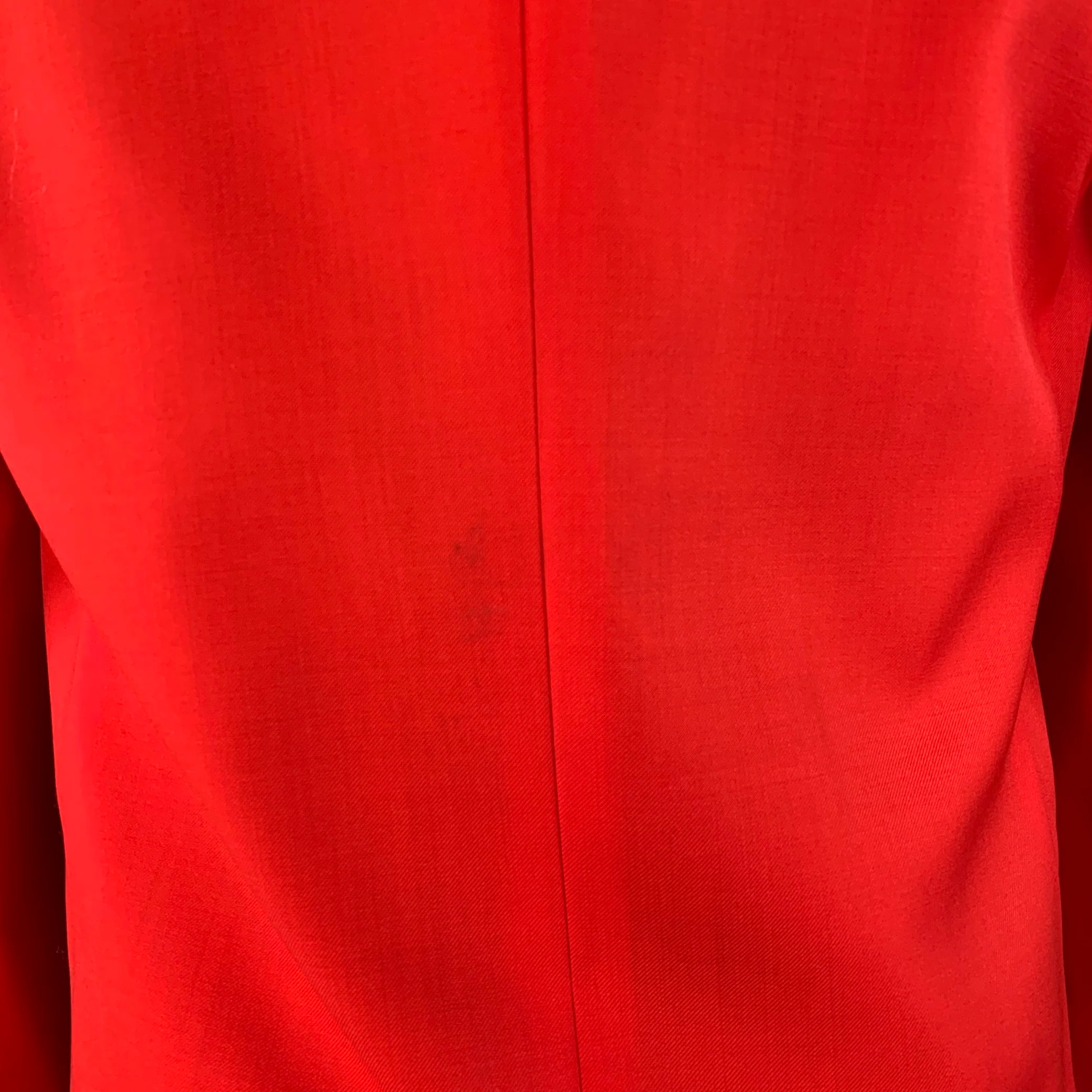 GIVENCHY Size 40 Red Wool Twill Peak Lapel Sport Coat - Image 6