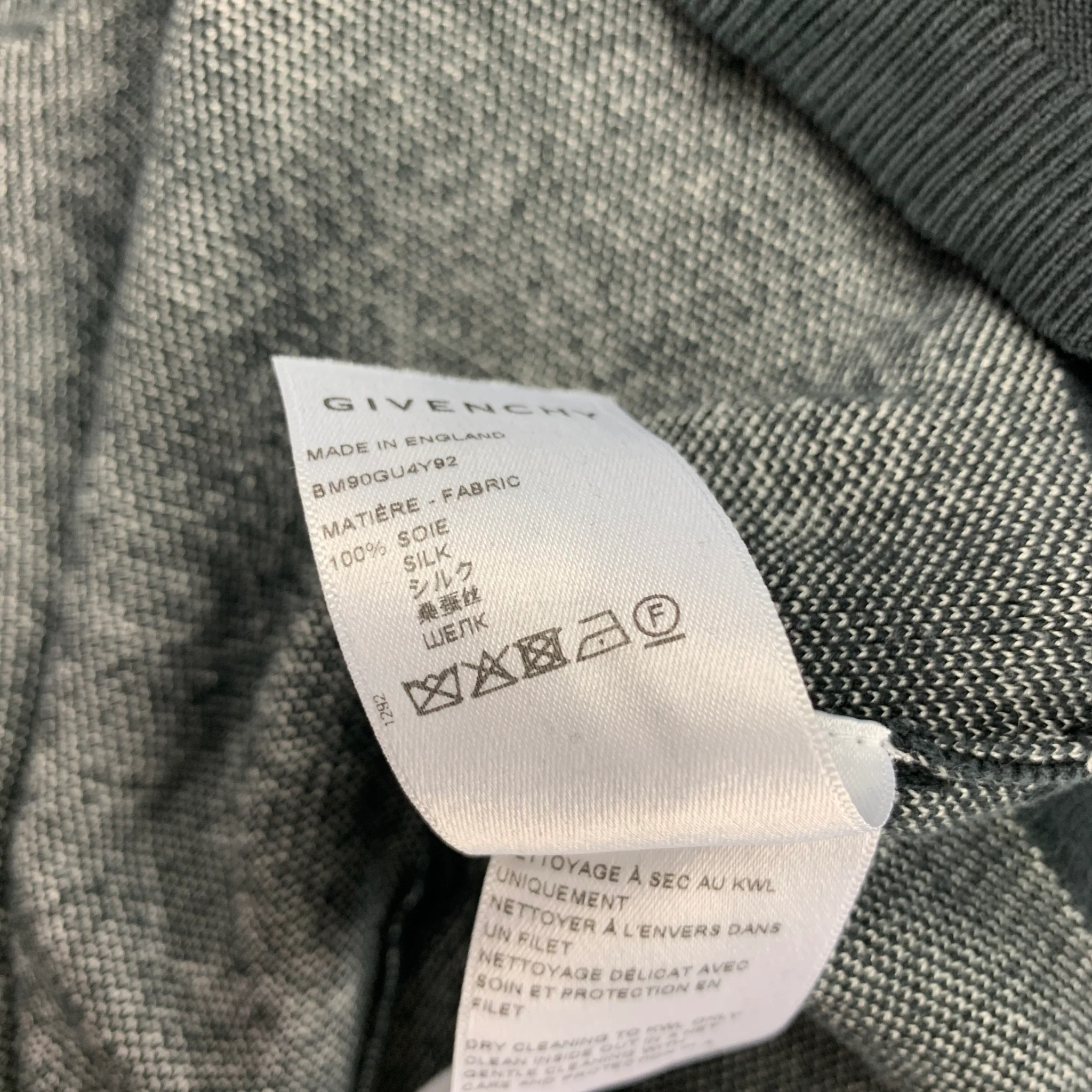 GIVENCHY Size S Black White Paisley Silk Distressed Pullover - Image 5
