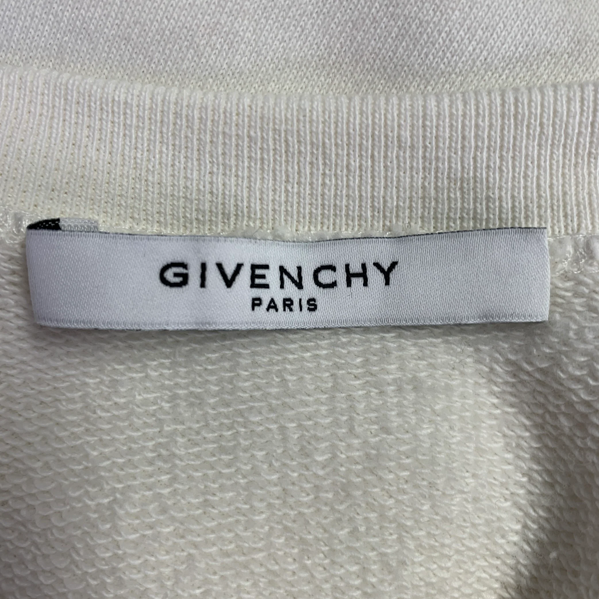 GIVENCHY Size S Cream Red Cotton -GV World Tour- Graphic Sweatshirt - Image 5