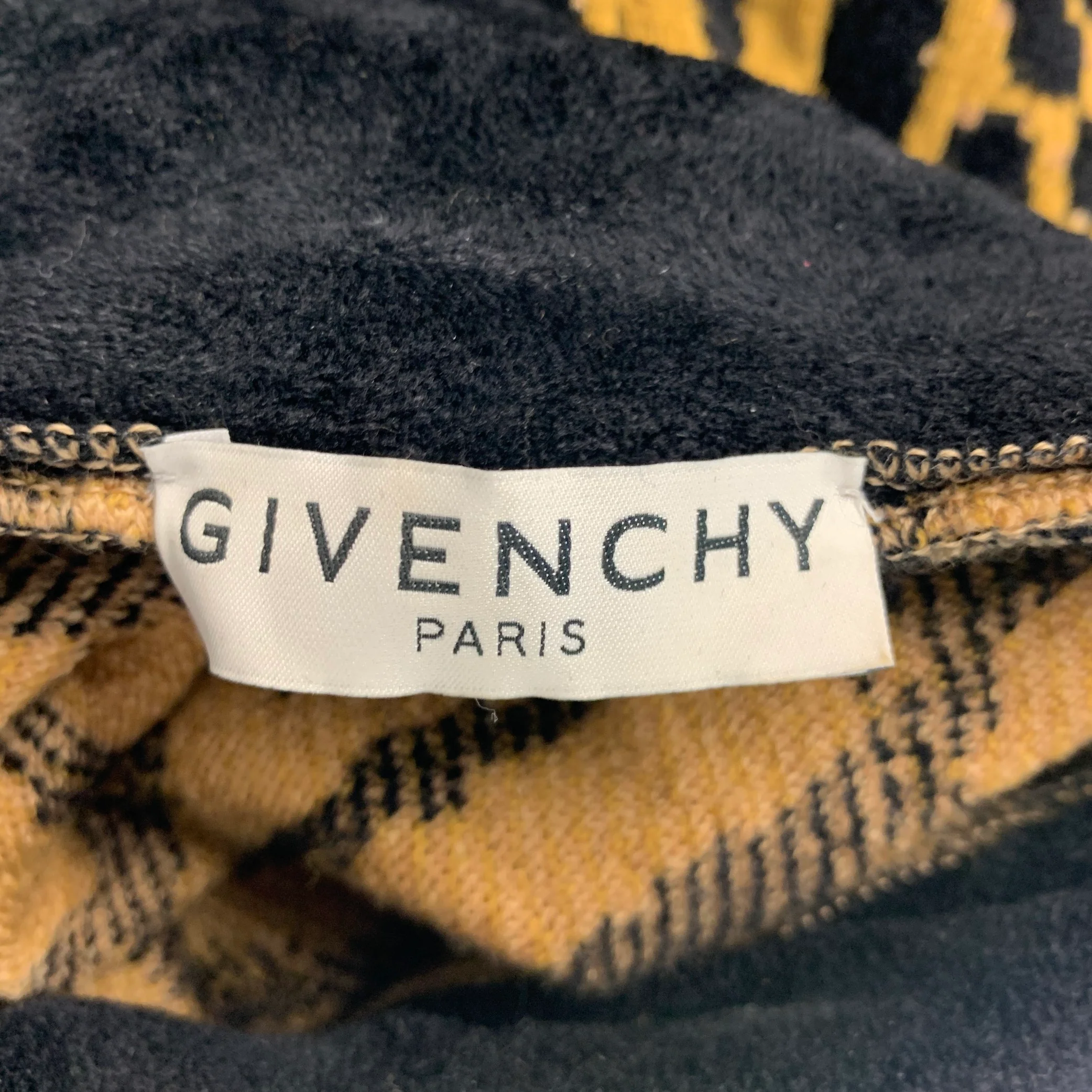 GIVENCHY Size XS Black Camel Wool Blend Leopard Turtleneck Sweater - Image 5