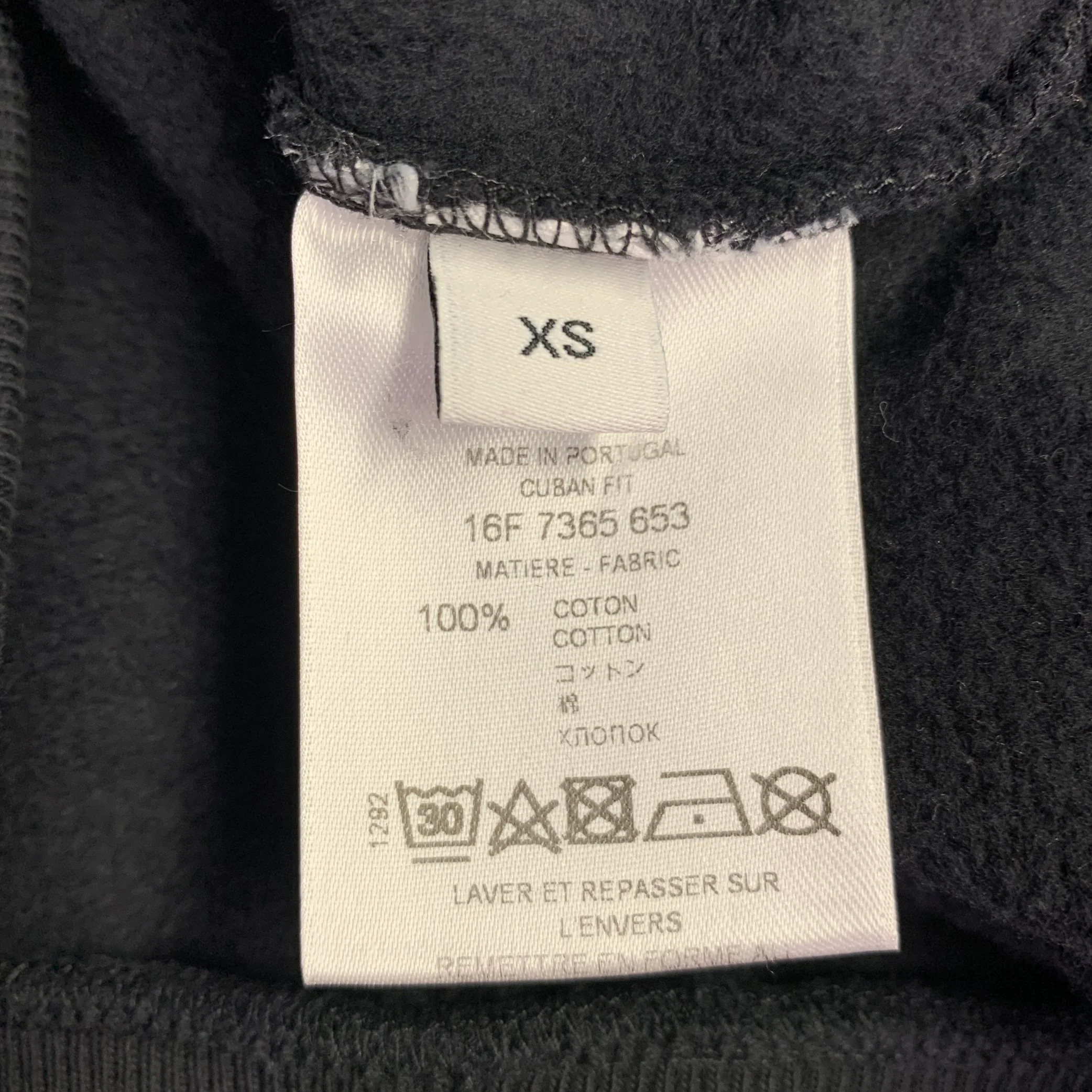 GIVENCHY Size XS Jesus Illusion Black White Graphic Cotton Long Sleeve Sweatshirt - Image 7
