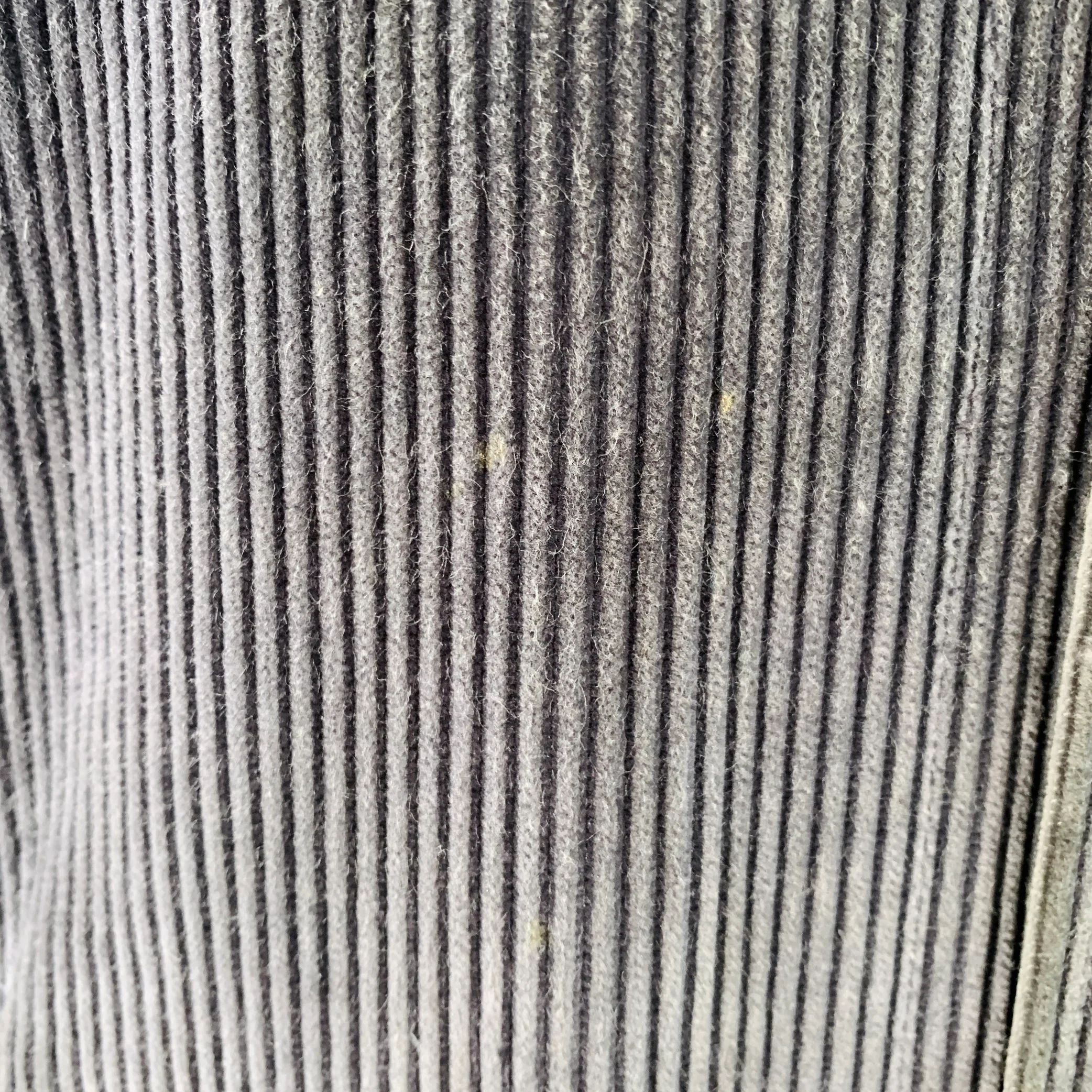 GOLDEN BEAR Size L Grey Corduroy Cotton Curved Cutaway Shirt Jacket - Image 6