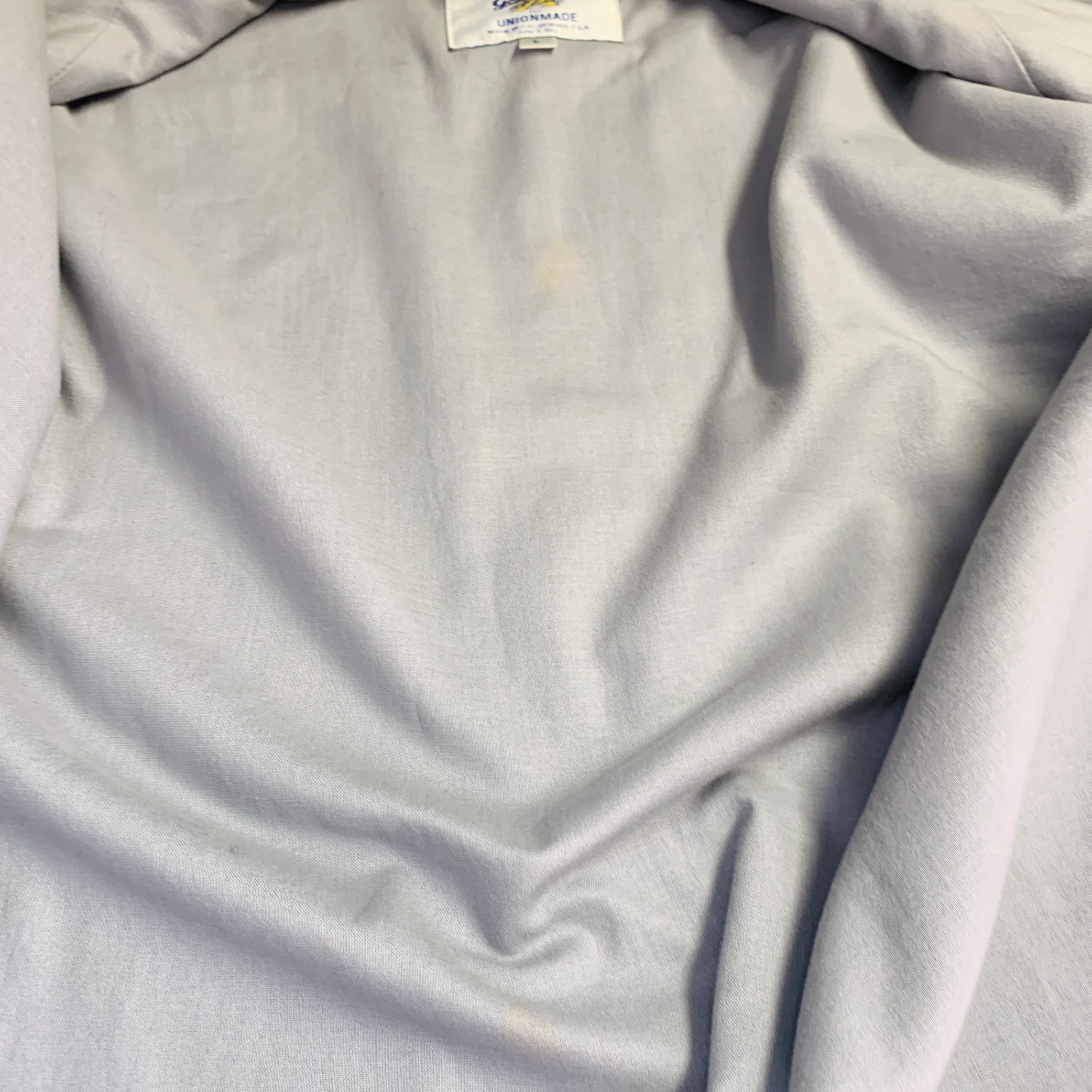 GOLDEN BEAR Size L Grey Corduroy Cotton Curved Cutaway Shirt Jacket - Image 9